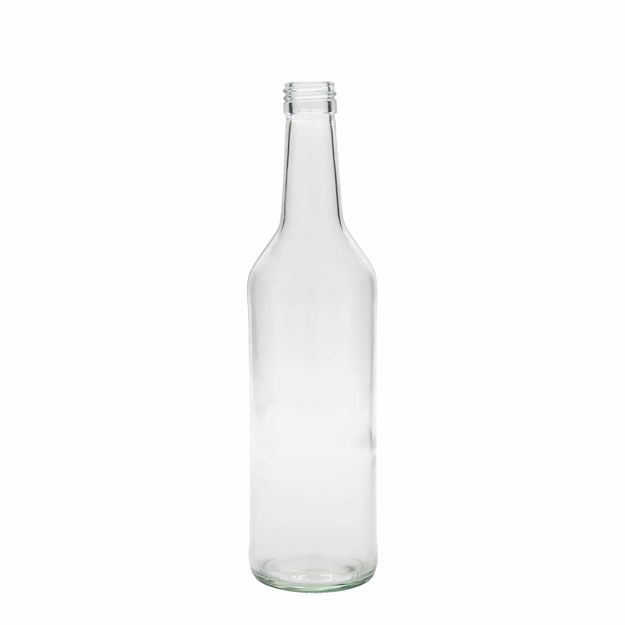500 ml glasflaska med rak hals, öppning: PP 28
