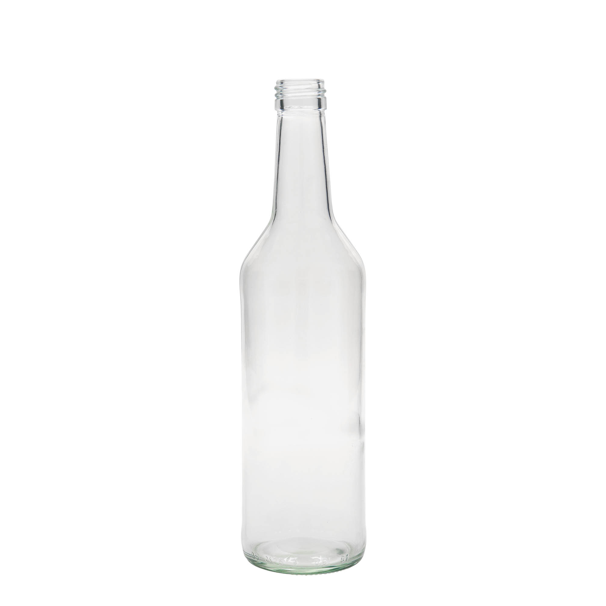 500 ml glasflaska med rak hals, öppning: PP 28