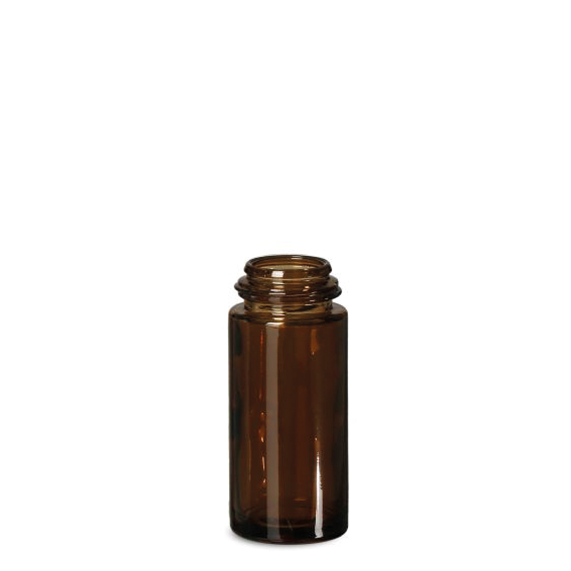 50 ml roll-on-flaska, glas, brun, öppning: skruvlock