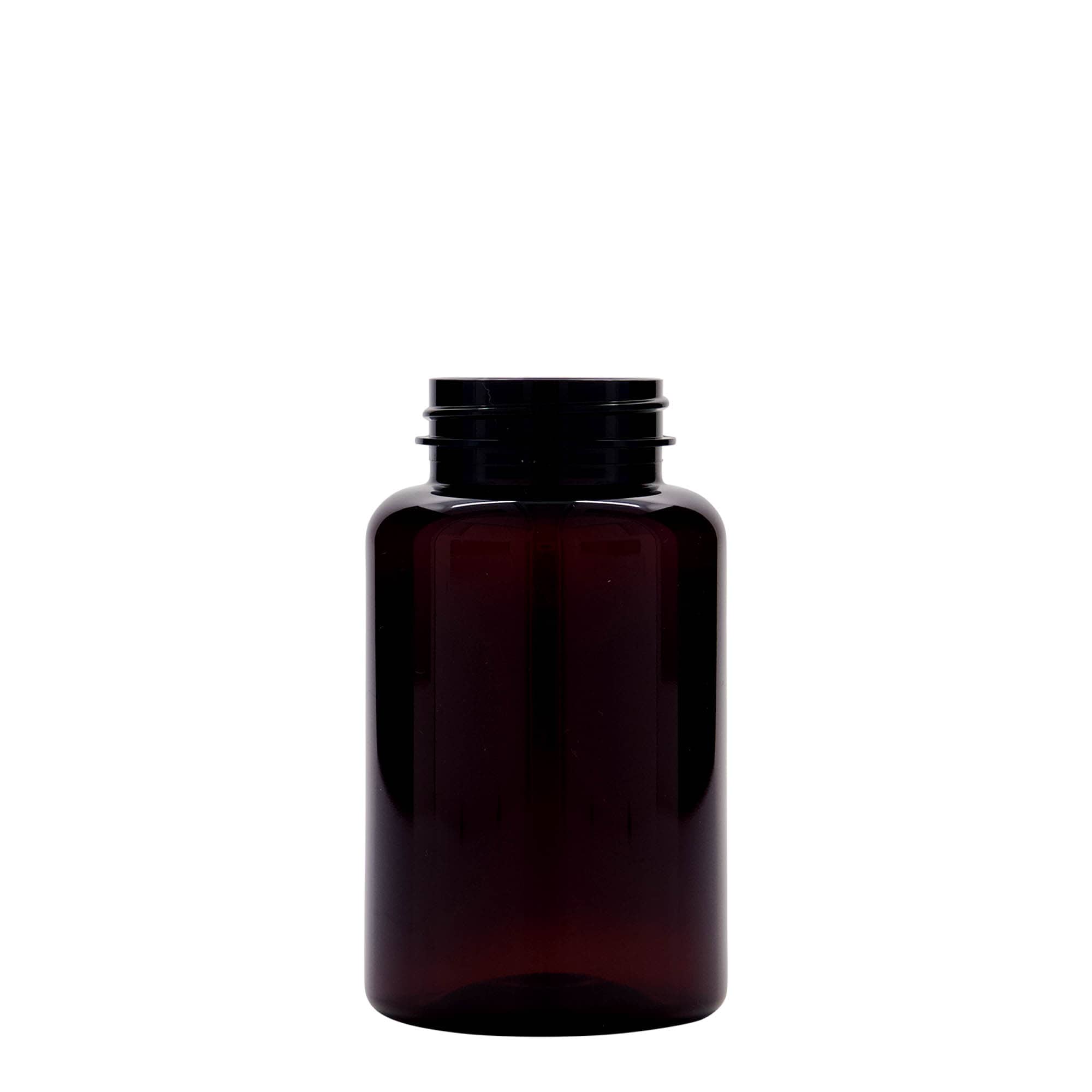 250 ml PET-flaska, plast, brun, öppning: 45/400
