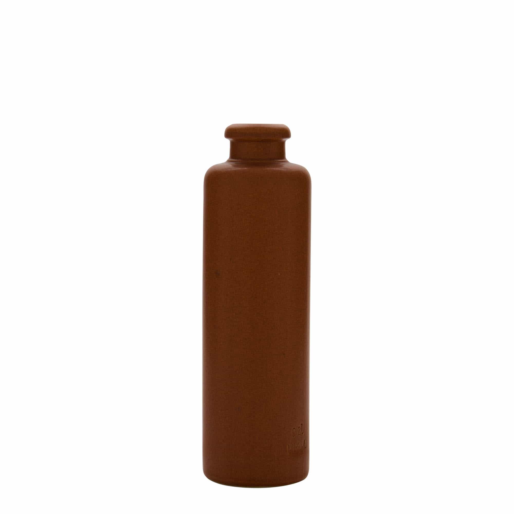 200 ml lerkrus, stengods, röd-brun, mynning: kork 200 ml lerkrus, stengods, röd-brun, mynning: kork