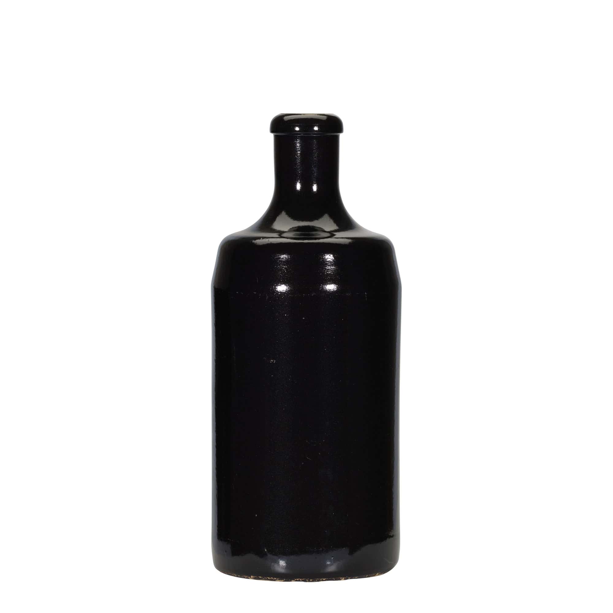 700 ml lerkrus 'Calvados', stengods, svart, mynning: kork 700 ml lerkrus 'Calvados', stengods, svart, mynning: kork