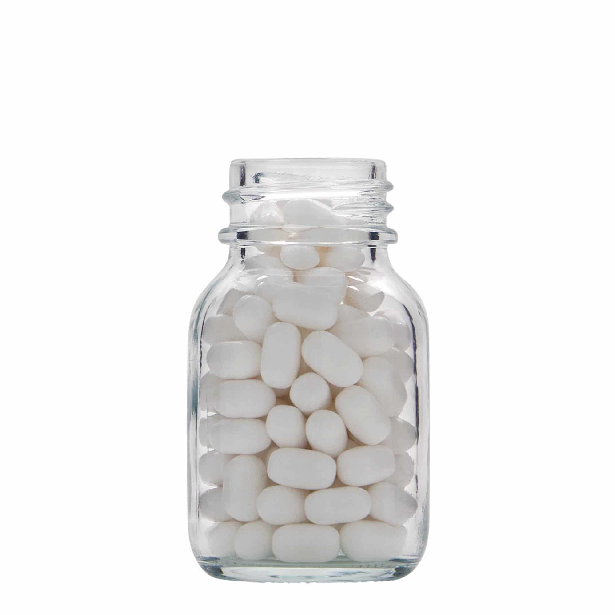 50 ml burk med bred hals, mynning: DIN 32