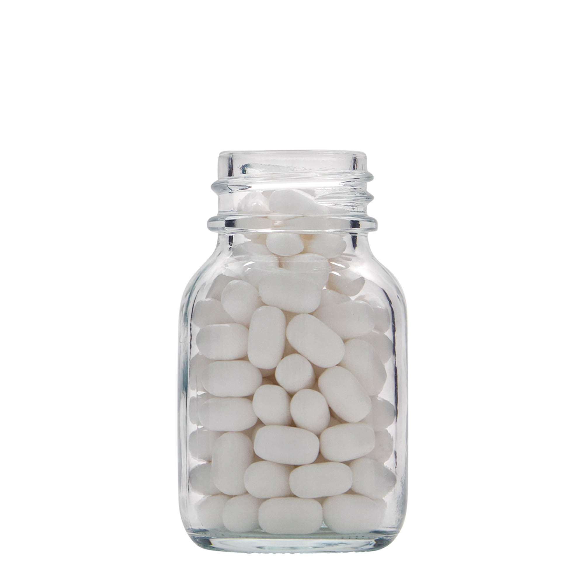 50 ml burk med bred hals, mynning: DIN 32