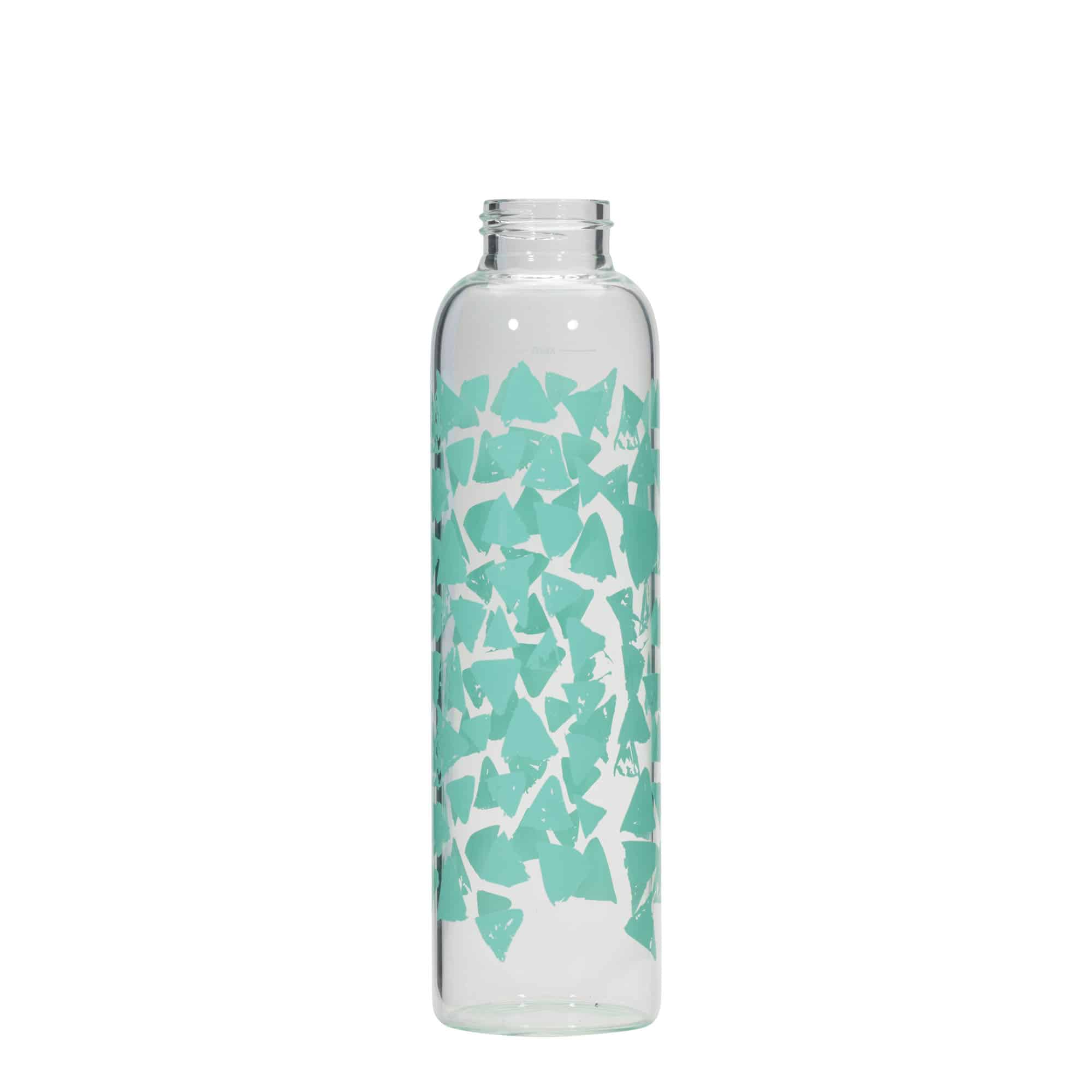 500 ml dricksflaska 'Perseus', motiv: turkosa trianglar, mynning: skruvkapsel 500 ml dricksflaska 'Perseus', motiv: turkosa trianglar, mynning: skruvkapsel
