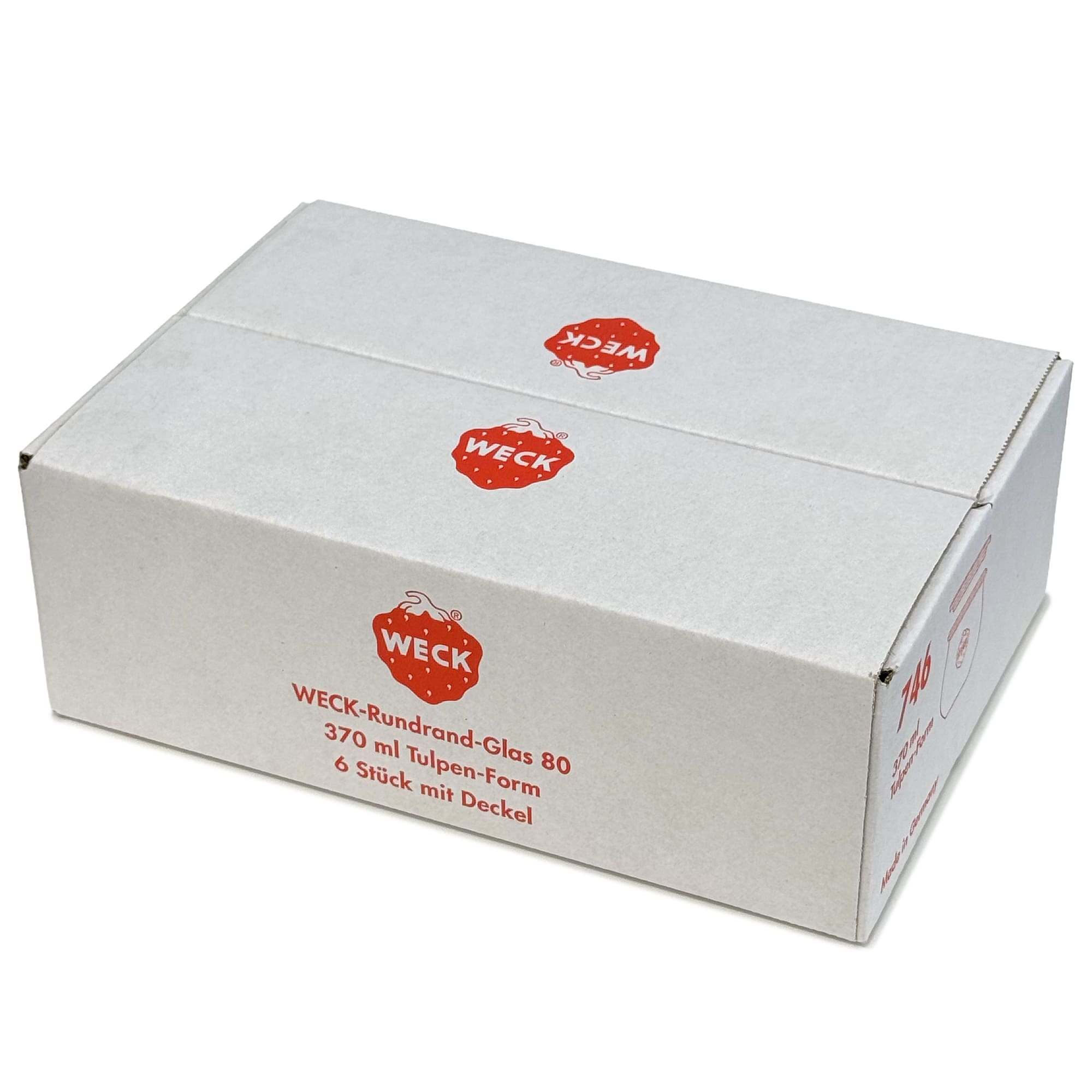 6x 370 ml WECK-tulpanburk med glaslock RR 80