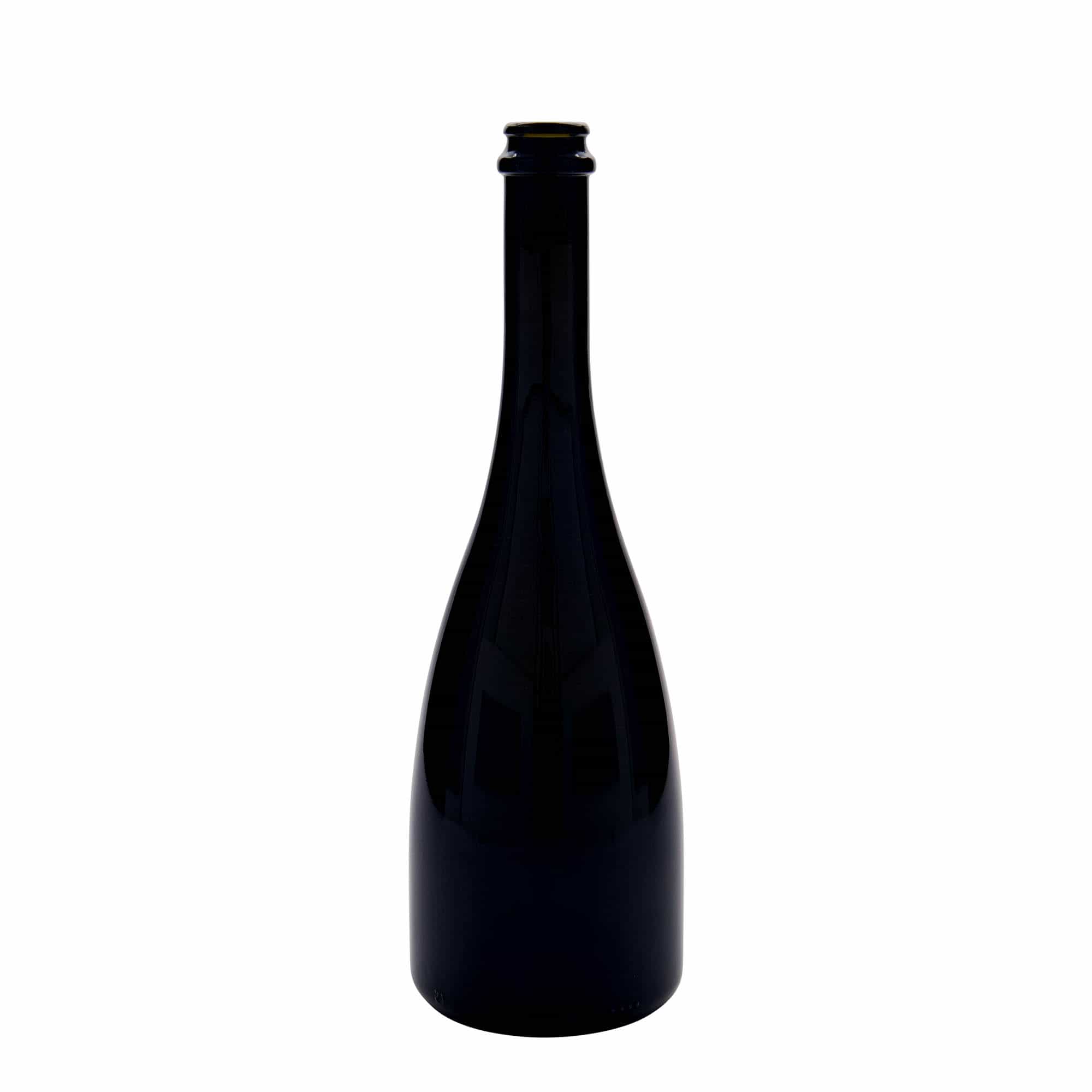 750 ml öl-/champagneflaska 'Tosca', glas, antikgrön, mynning: kronkapsyl 750 ml öl-/champagneflaska 'Tosca', glas, antikgrön, mynning: kronkapsyl