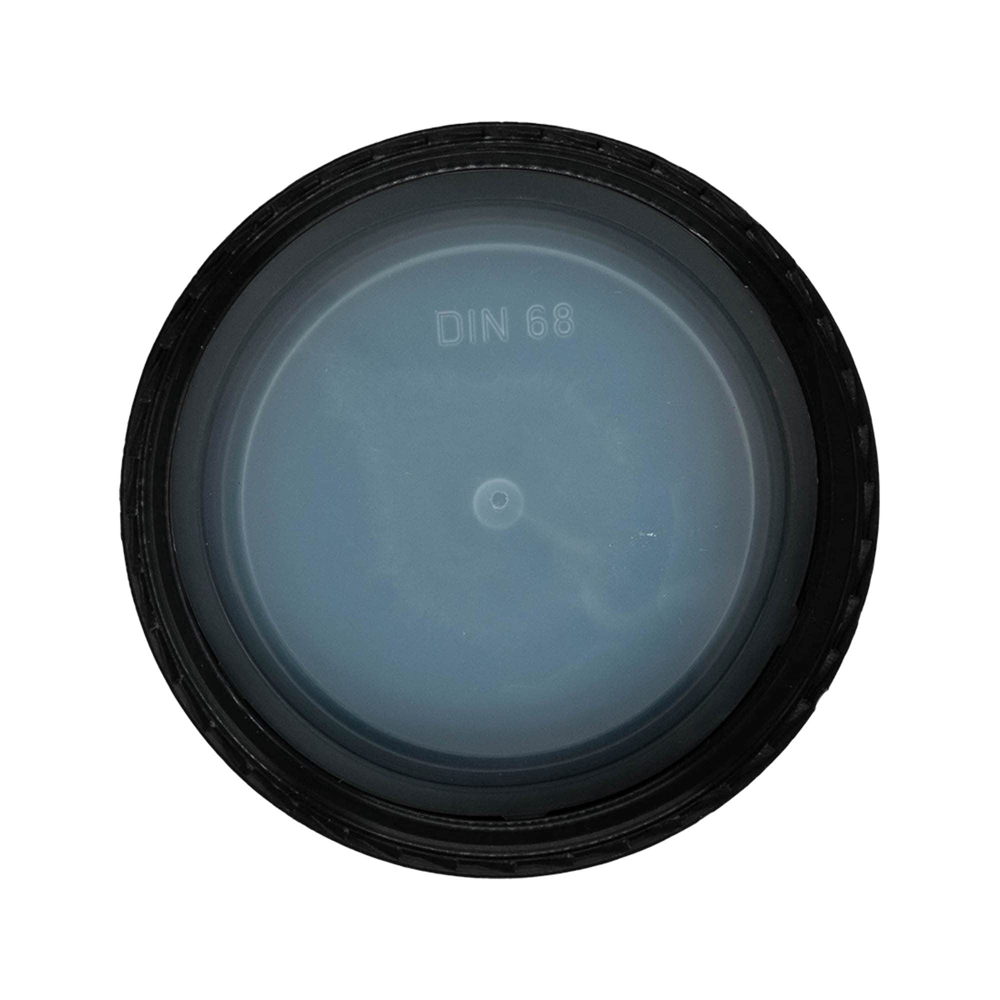 Skruvkapsel, PP-plast, svart för mynning: DIN 68
