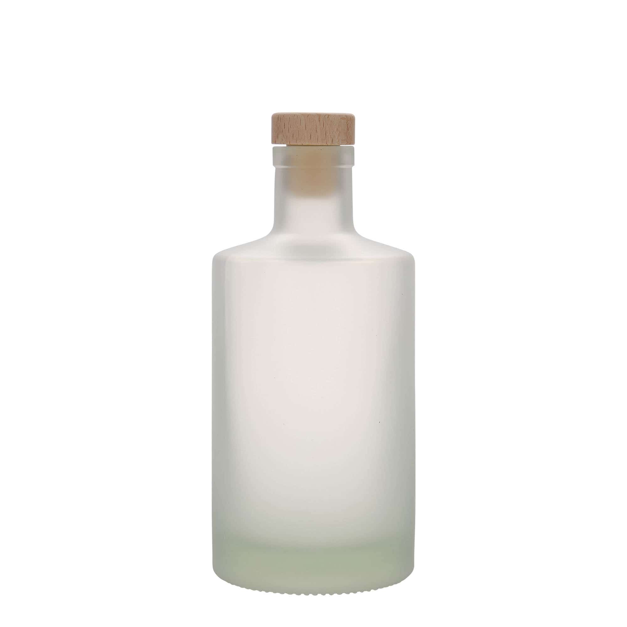 500 ml glasflaska 'Caroline', frostad, mynning: kork