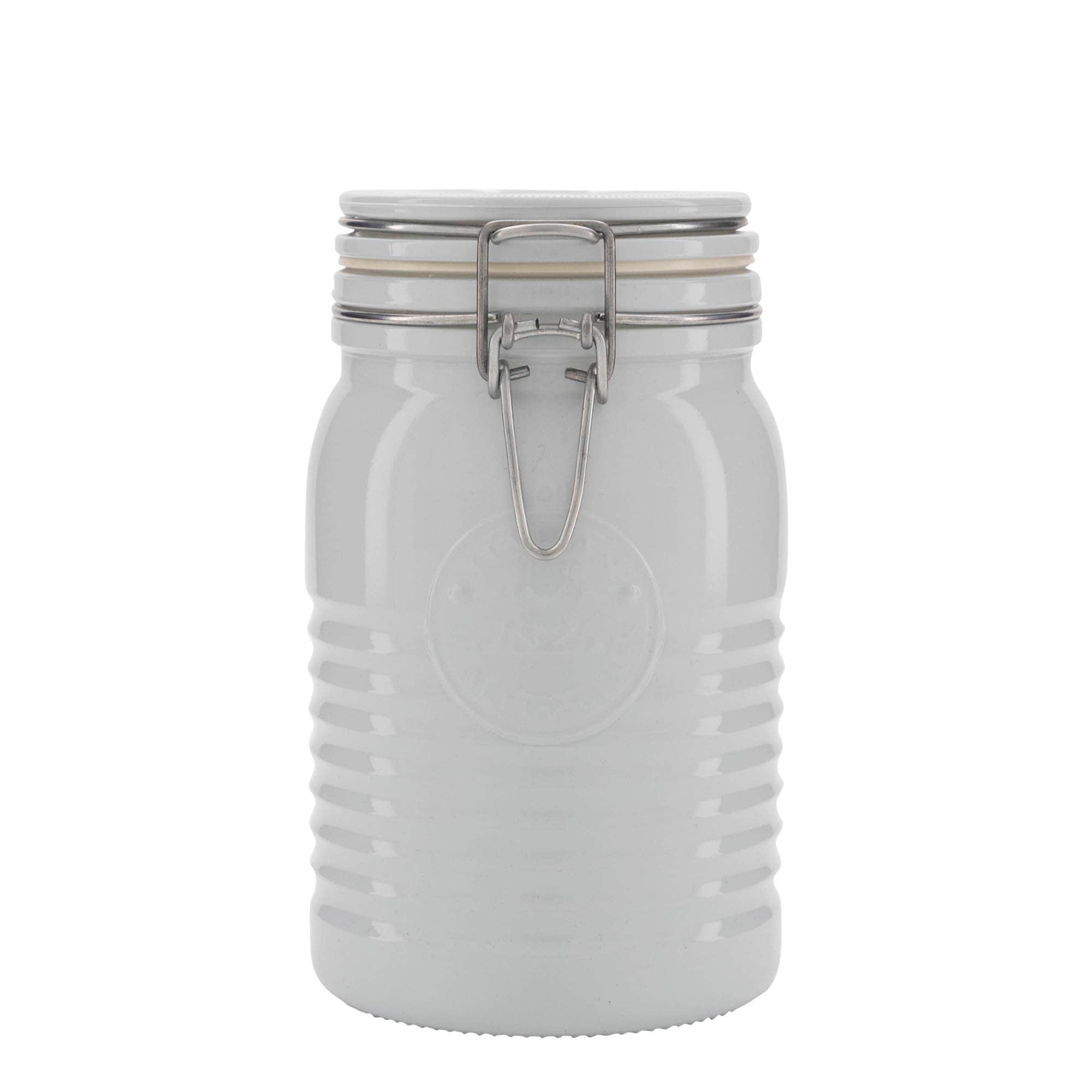 1 000 ml patentburk 'Officina 1825', vit, mynning: trådbygellock 1 000 ml patentburk 'Officina 1825', vit, mynning: trådbygellock