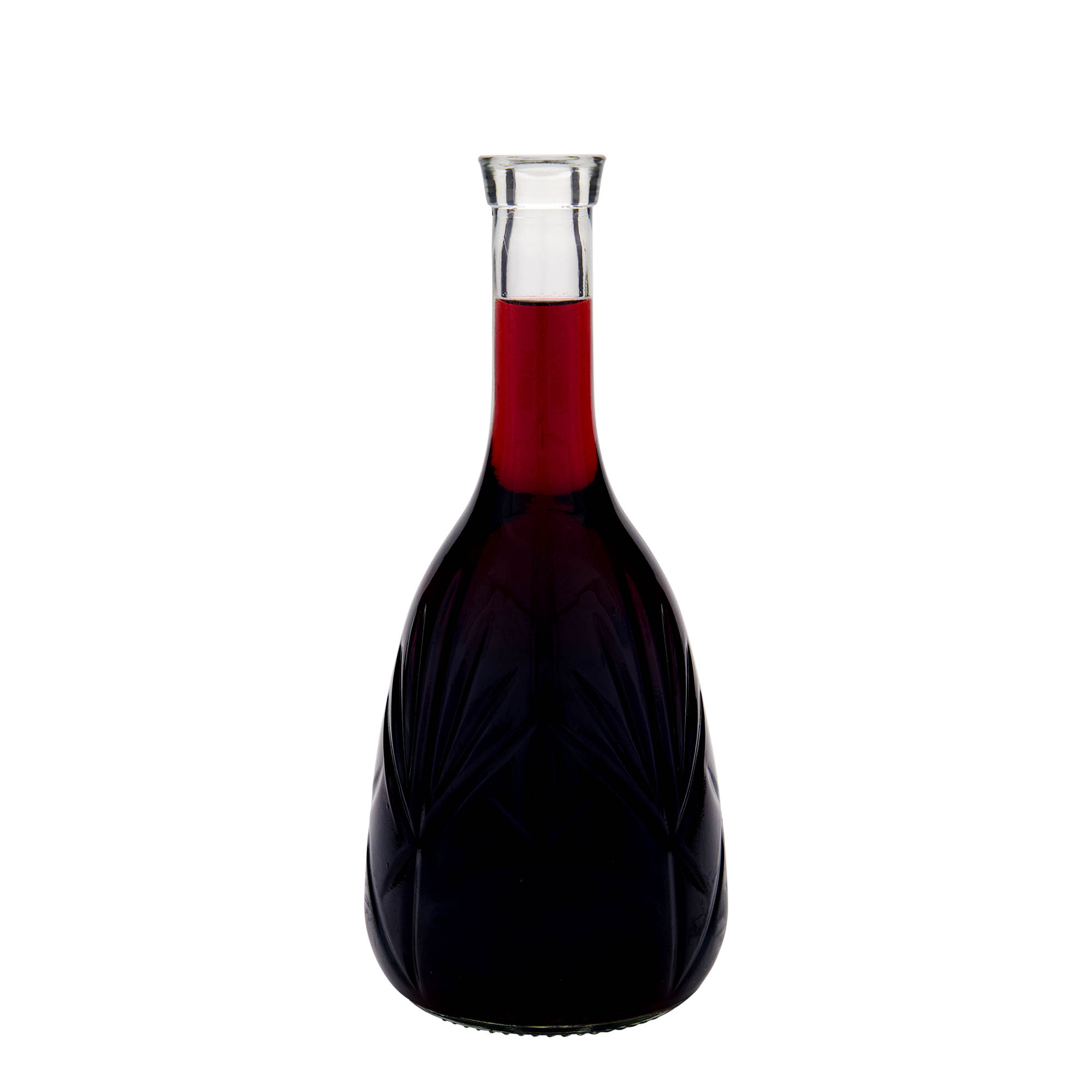 1.000 ml glasflaska 'Reliefa', öppning: kork 1.000 ml glasflaska 'Reliefa', öppning: kork