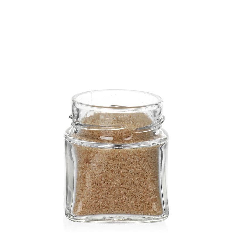 106 ml fyrkantig burk 'Luxor', mynning: deep twist off (DTO 58)