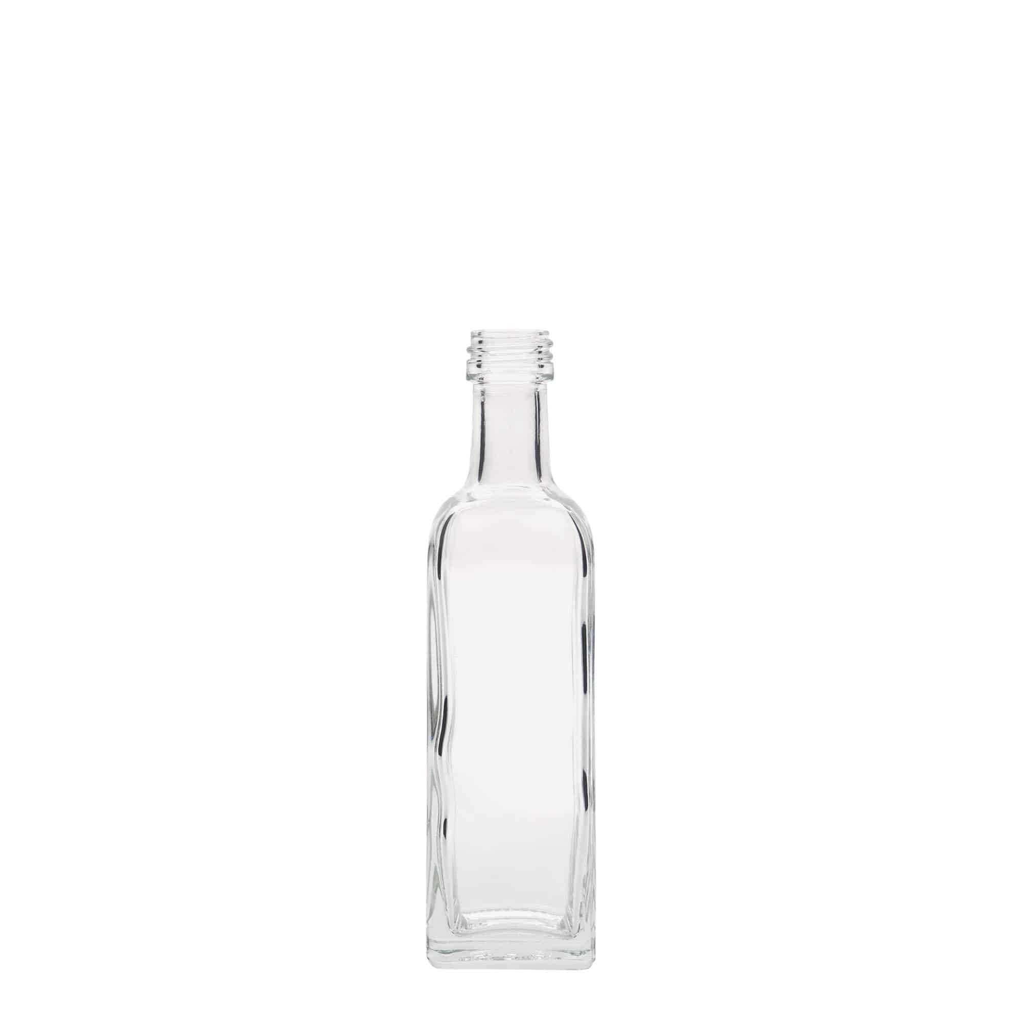 60 ml glasflaska 'Marasca', kvadratisk, mynning: PP 18