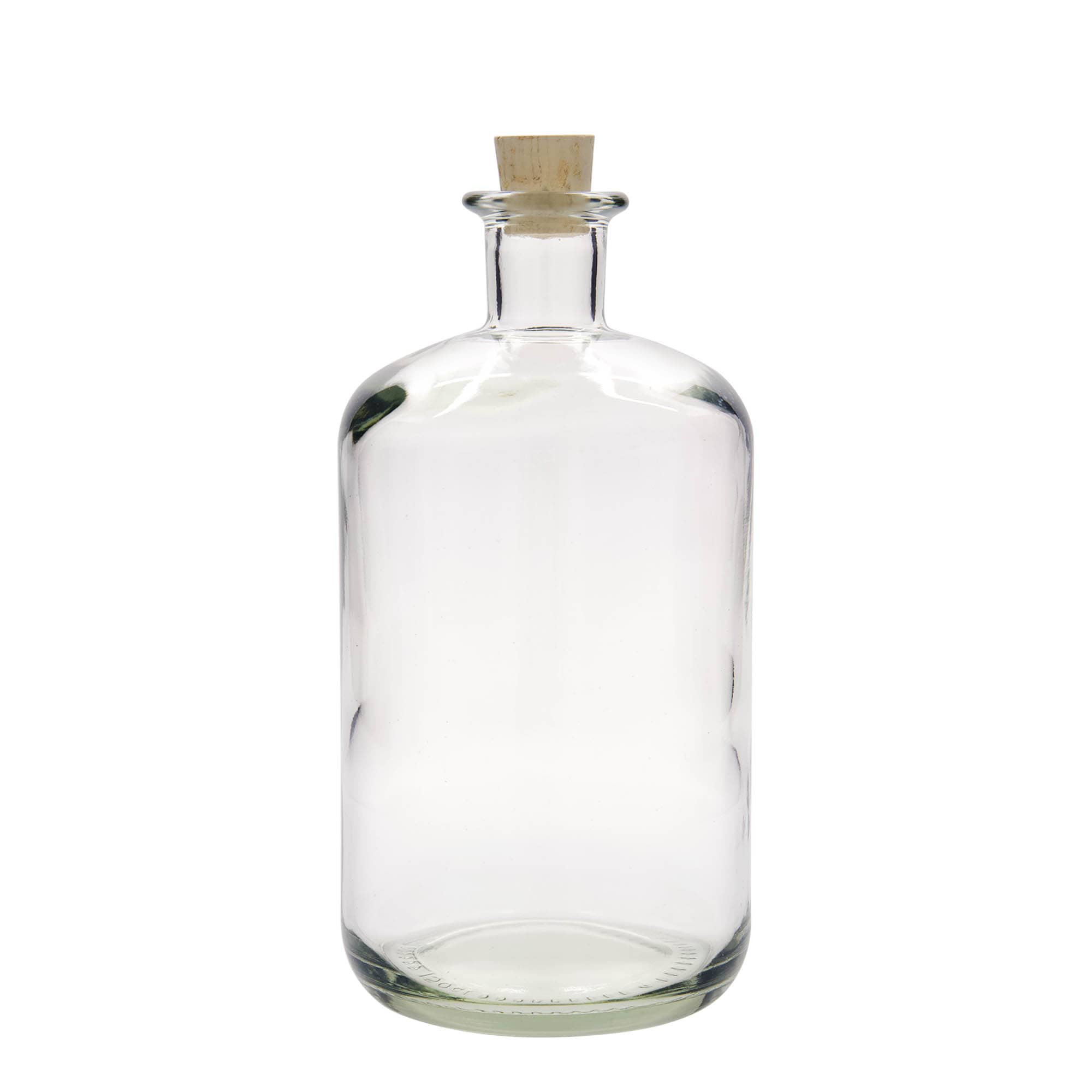 1.500 ml glasflaska apotekare, mynning: kork