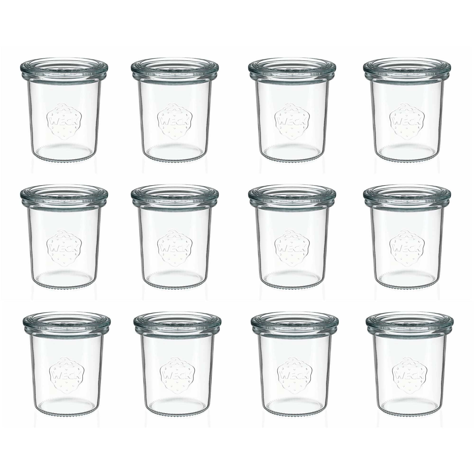 12x 160 ml WECK-störtglas med glaslock RR 60