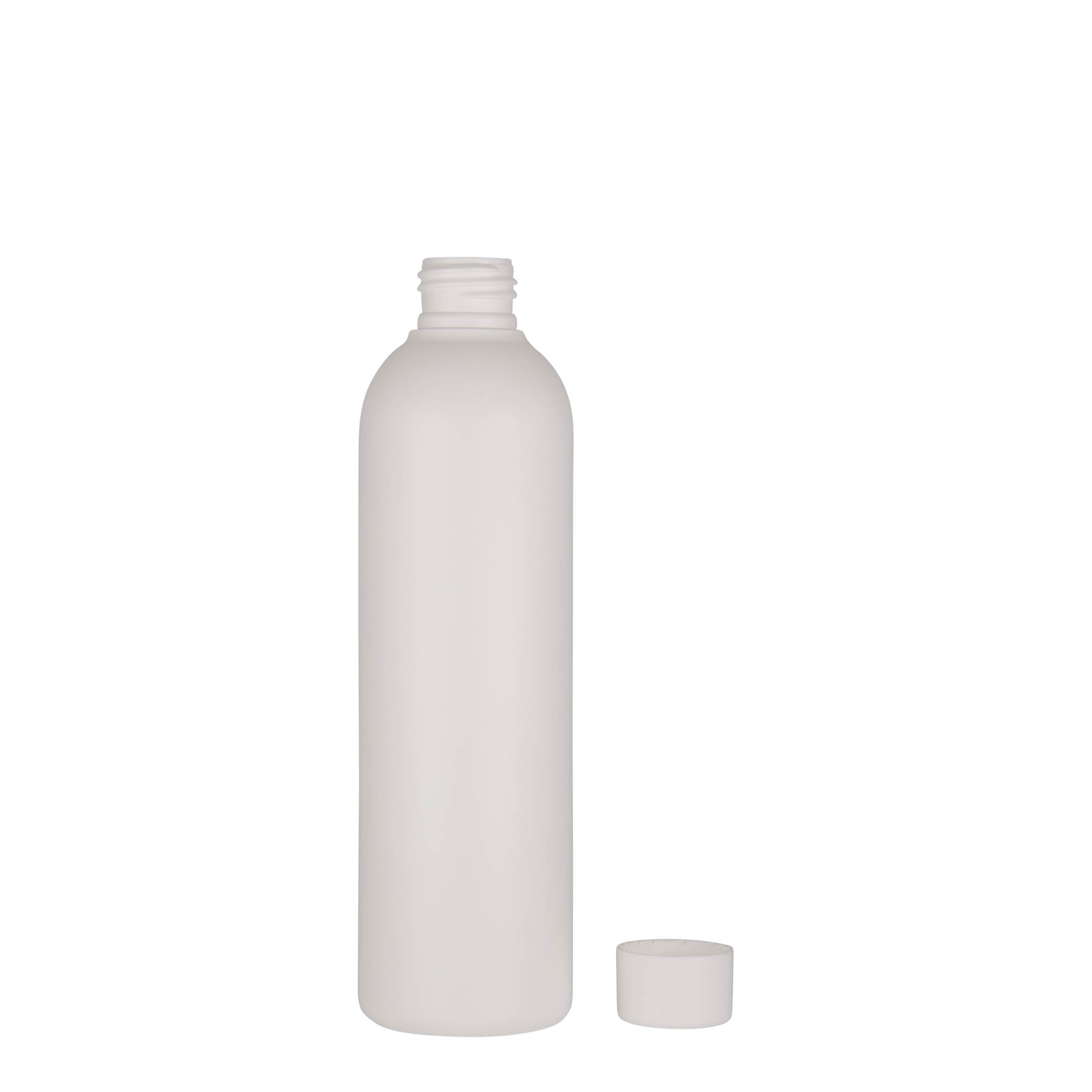 250 ml plastflaska 'Tuffy', HDPE, vit, öppning: 24/410 250 ml plastflaska 'Tuffy', HDPE, vit, öppning: 24/410