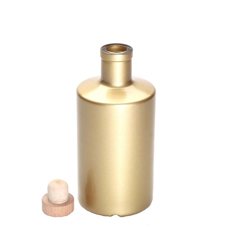 500 ml glasflaska 'Caroline', guld, öppning: kork 500 ml glasflaska 'Caroline', guld, öppning: kork