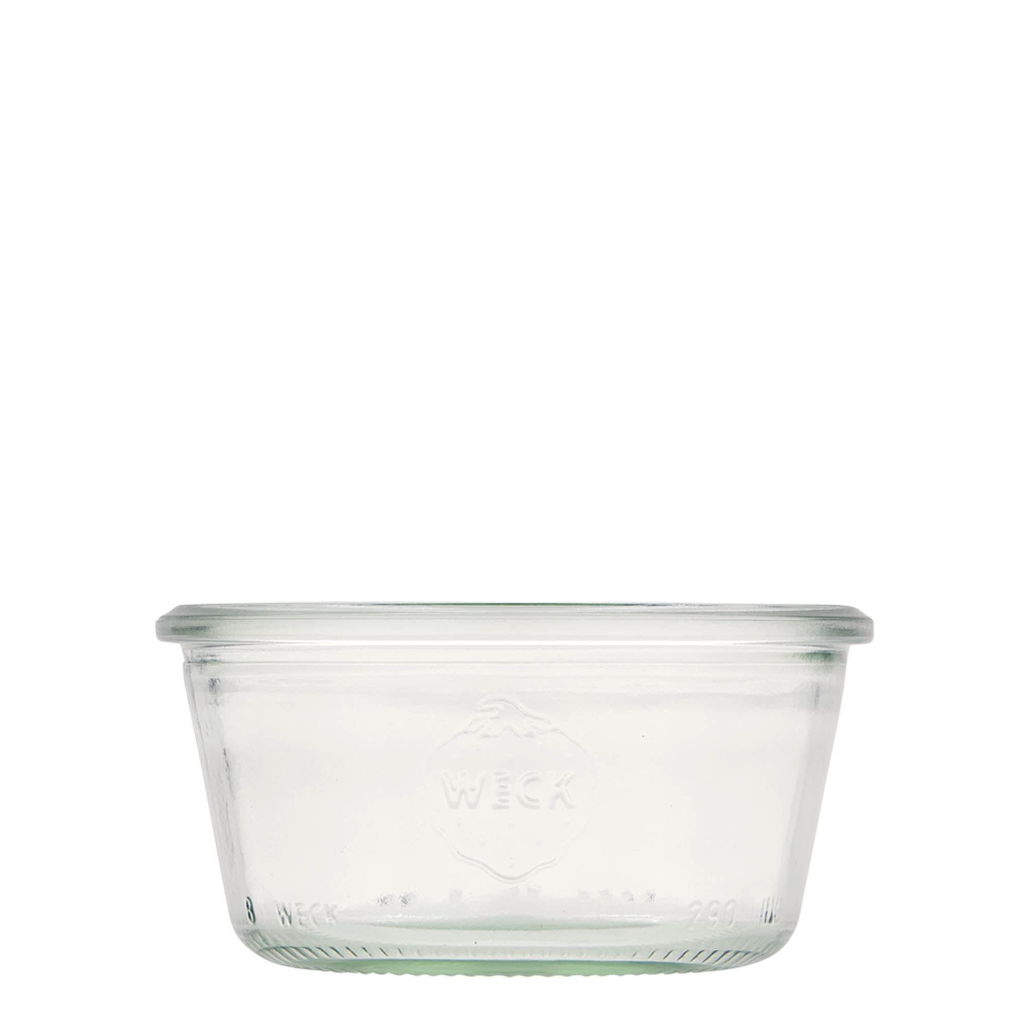 6x 290 ml platt WECK-störtglas med glaslock RR 100