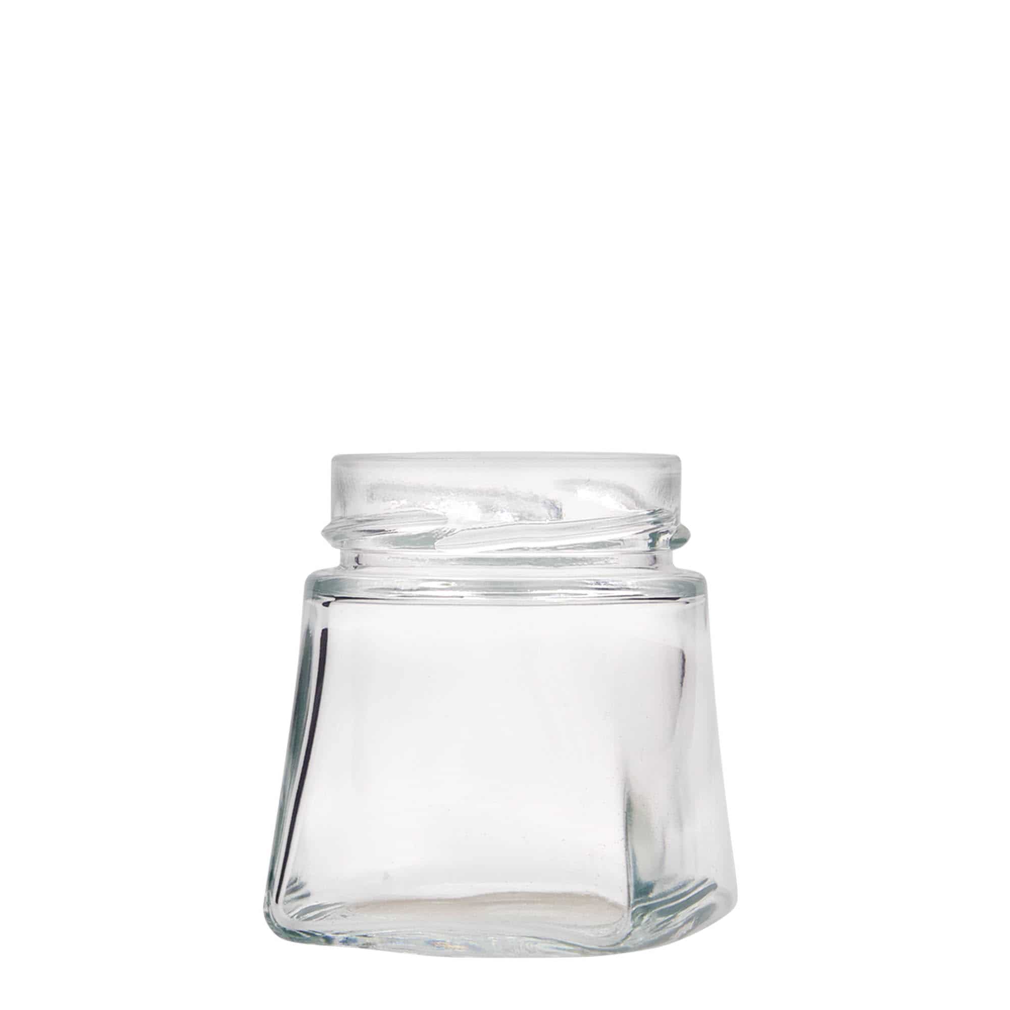212 ml fyrkantig burk 'Luxor', mynning: djupt twist off (DTO 63)
