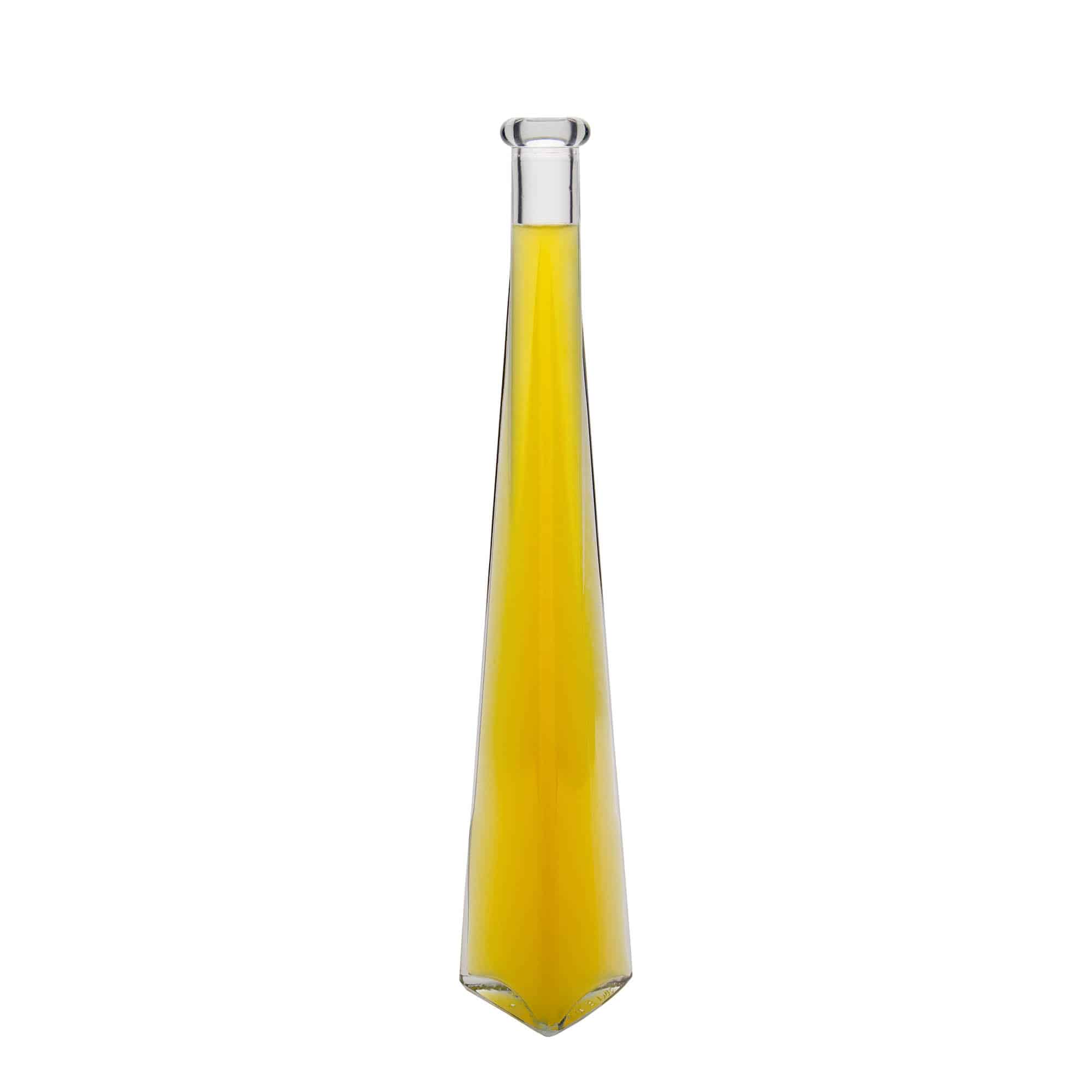 200 ml glasflaska 'Dama Triangolore', trekantig, mynning: kork