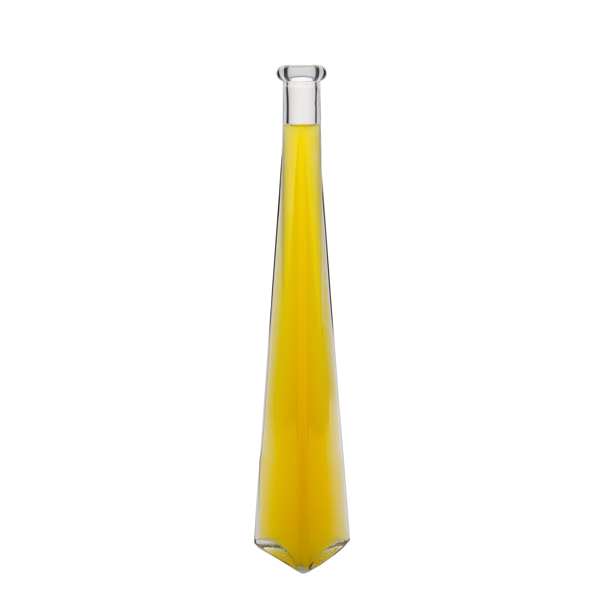 200 ml glasflaska 'Dama Triangolore', trekantig, öppning: kork
