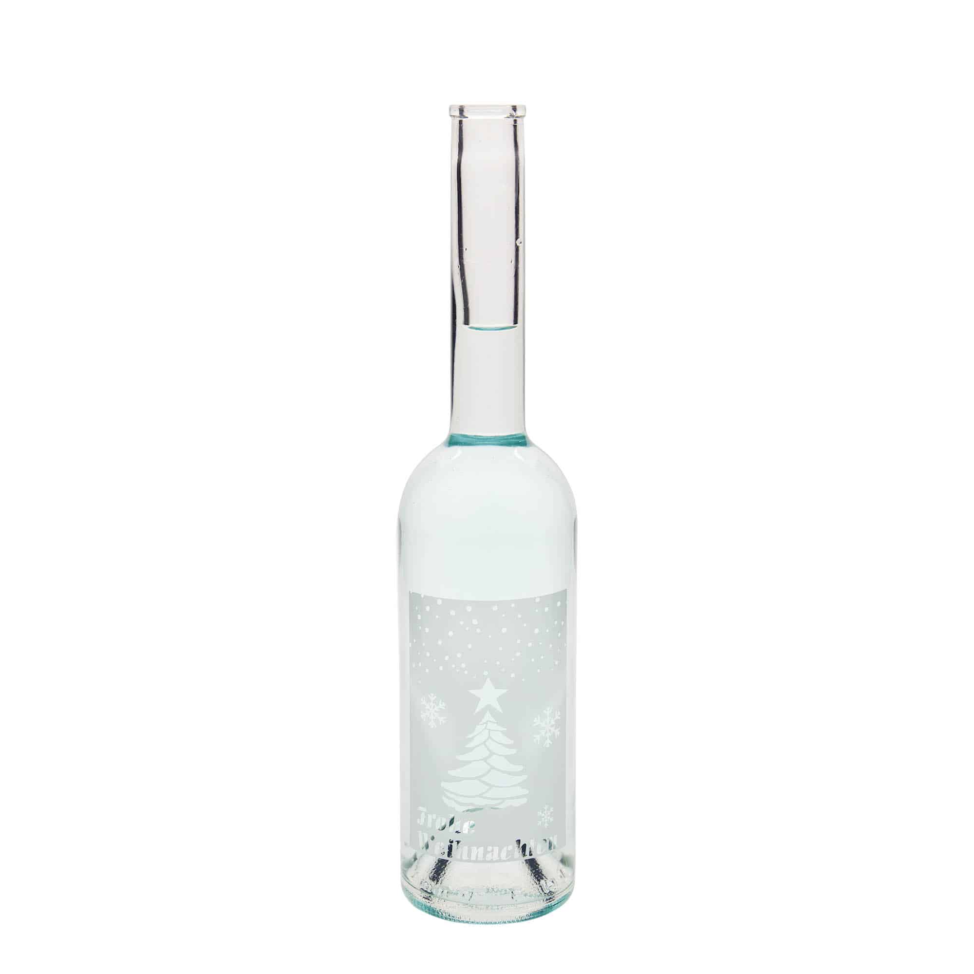 500 ml glasflaska 'Opera', motiv: Vit jul, mynning: kork