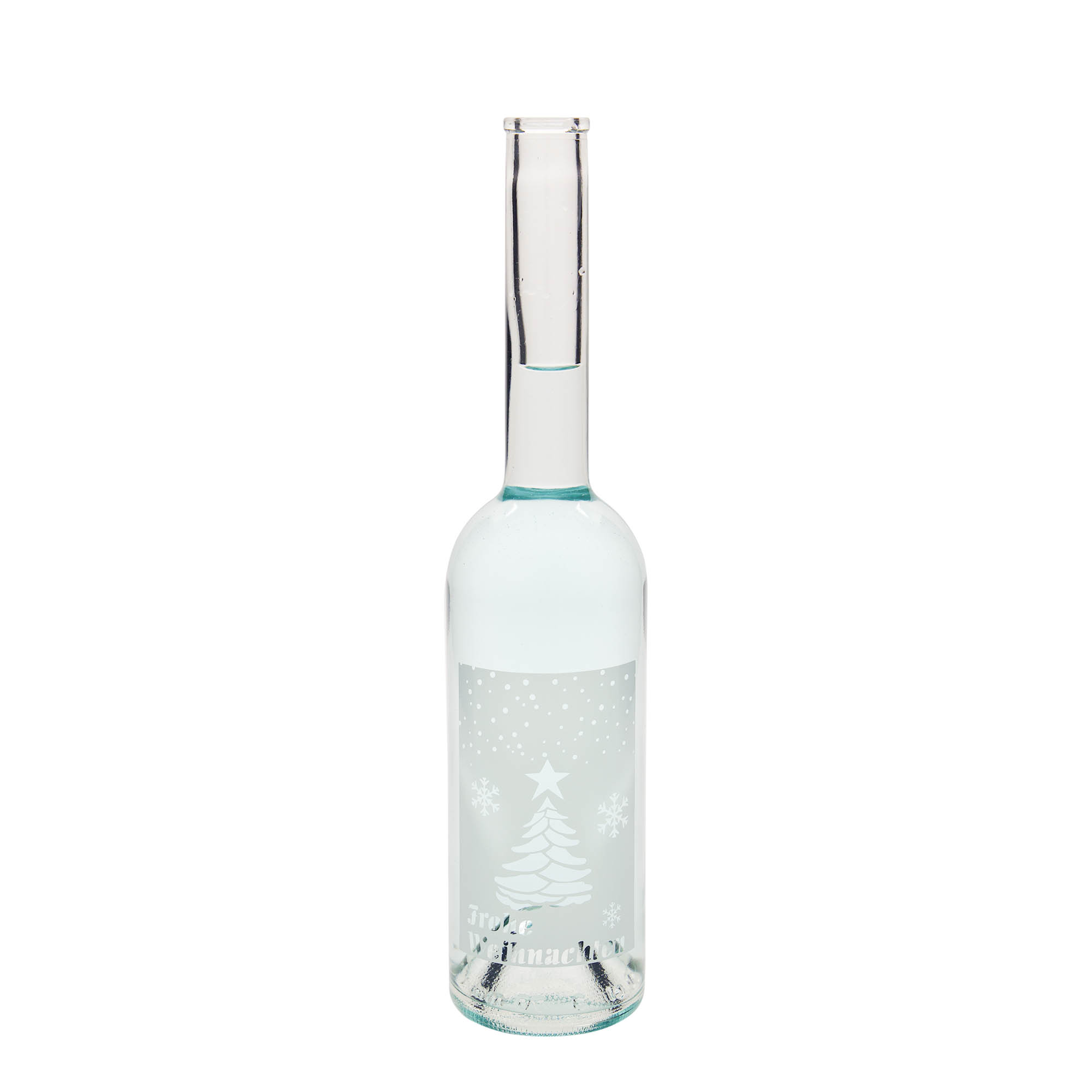 500 ml glasflaska 'Opera', motiv: Vit jul, mynning: kork