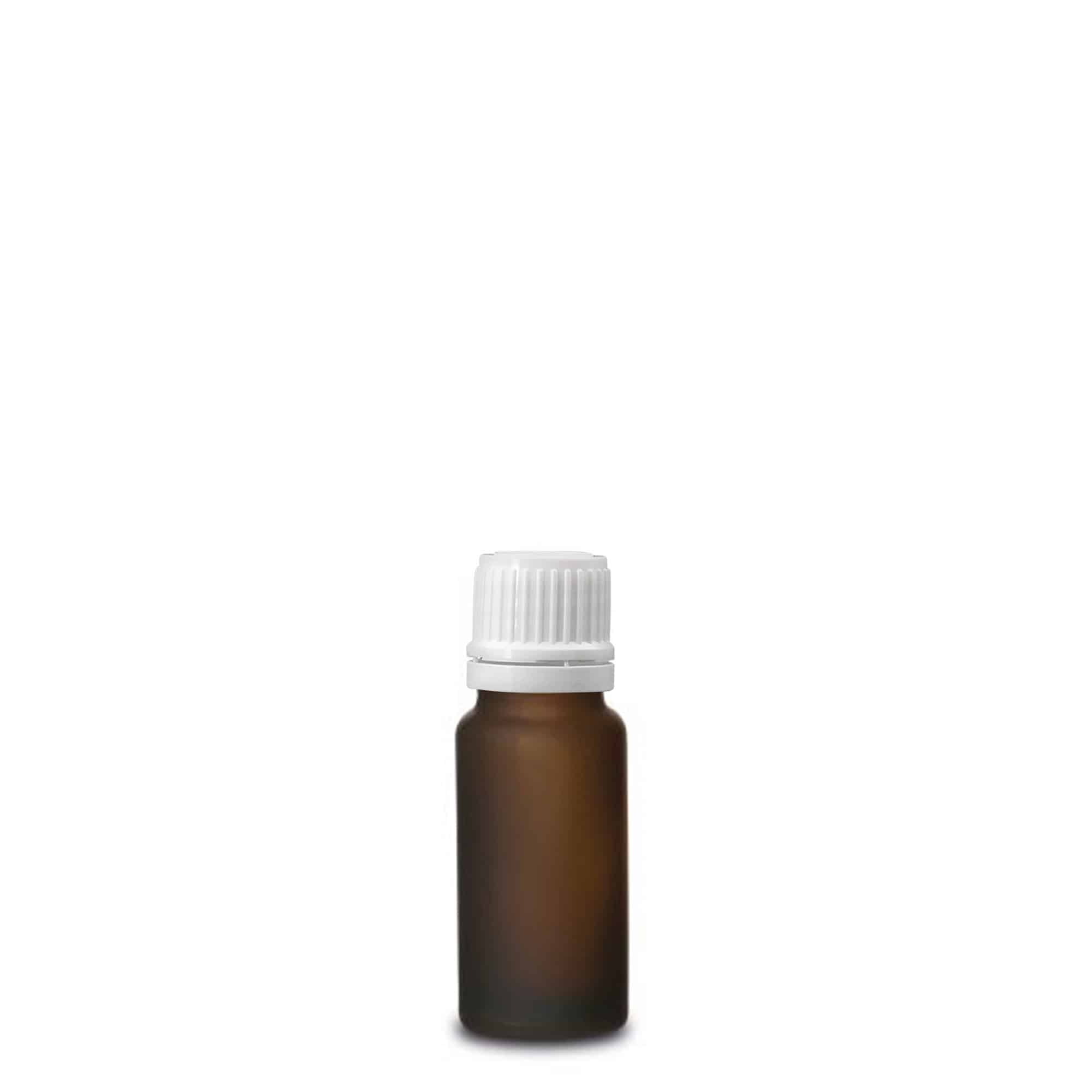 10ml medicinflaska, glas, brun frostad, mynning: DIN 18