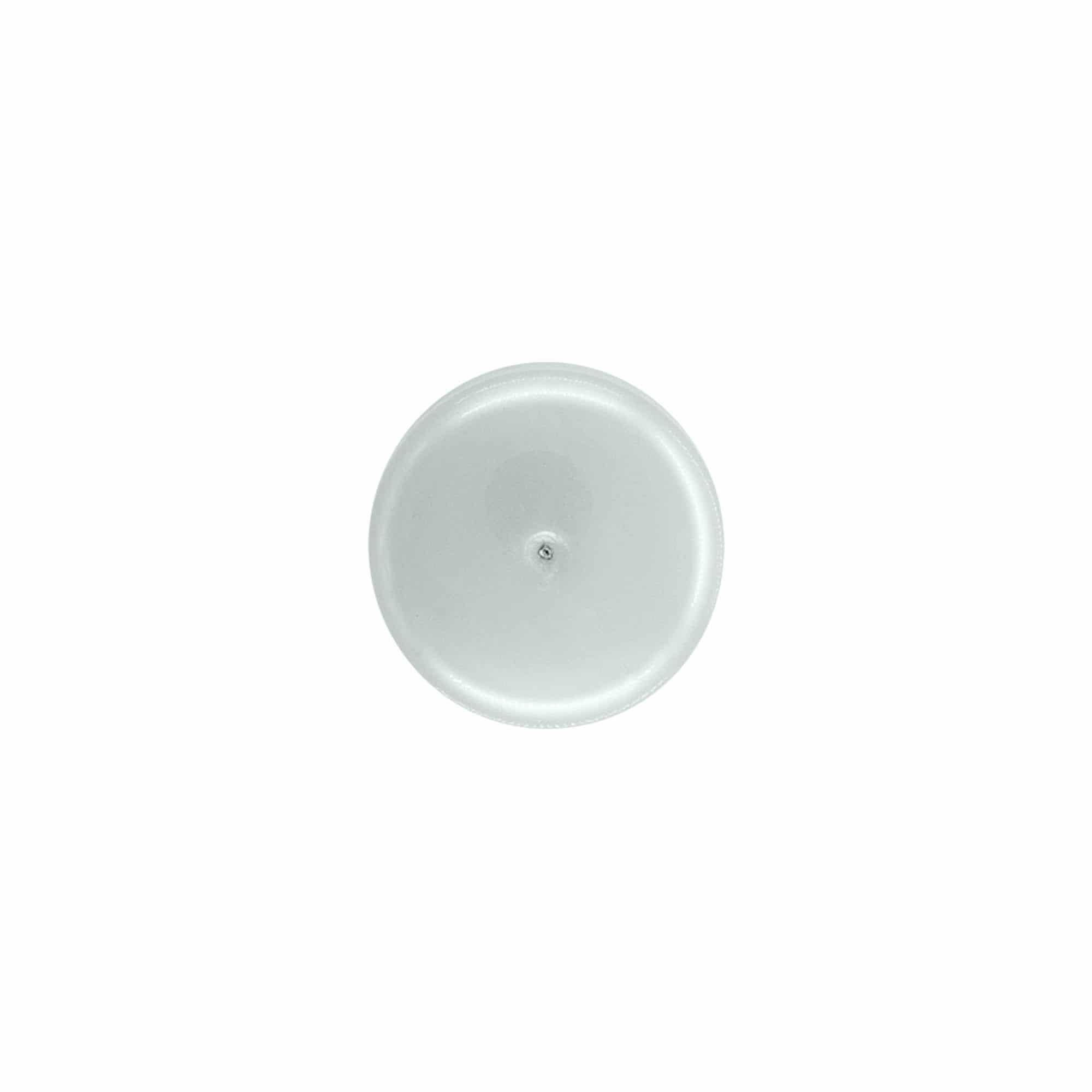 Skruvlock med sprutinsats, PP-plast, silver, för mynning: 24/410