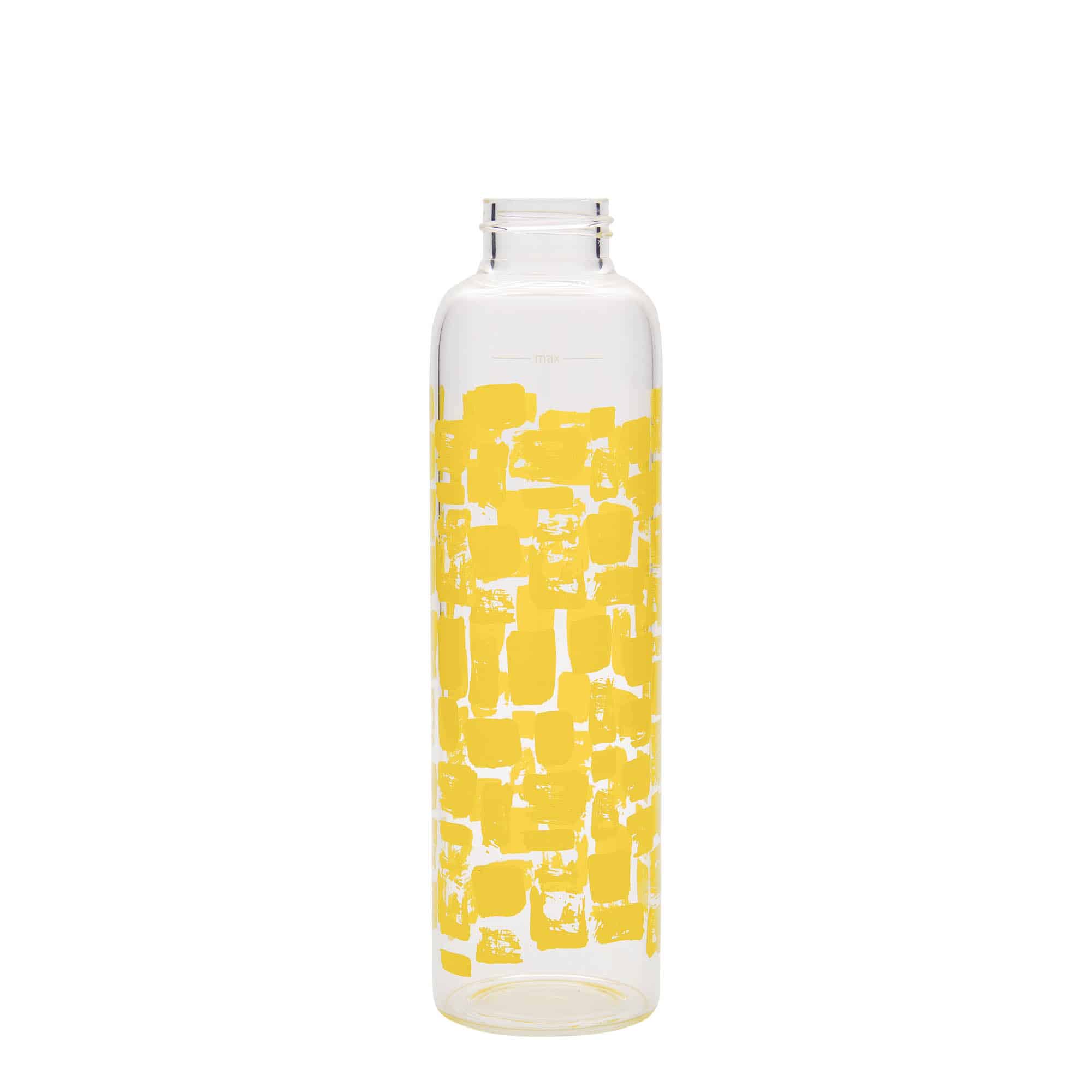 500 ml dricksflaska 'Perseus', motiv: gula rektanglar, mynning: skruvkapsel
