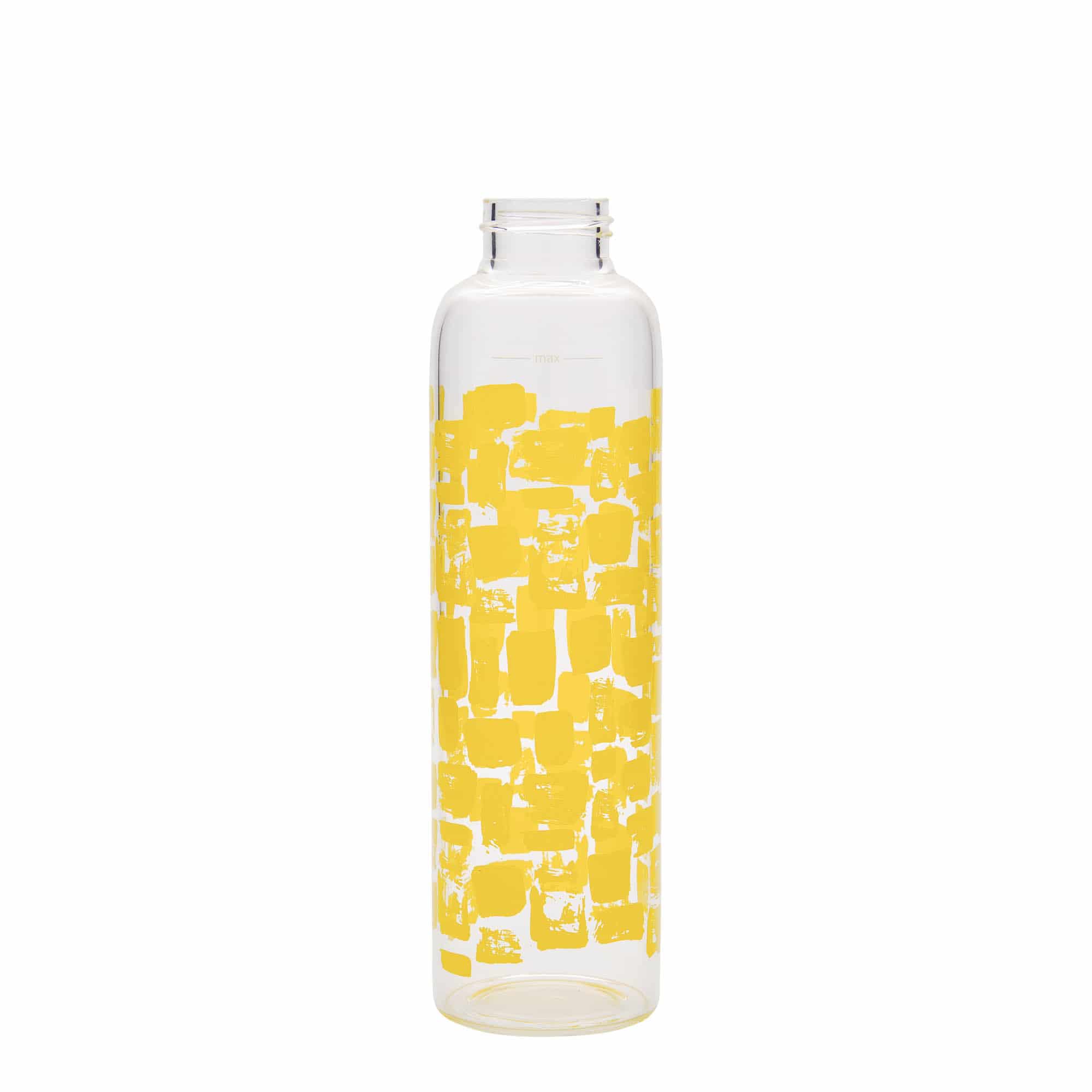 500 ml drickflaska 'Perseus - gula rektanglar', öppning: skruvlock