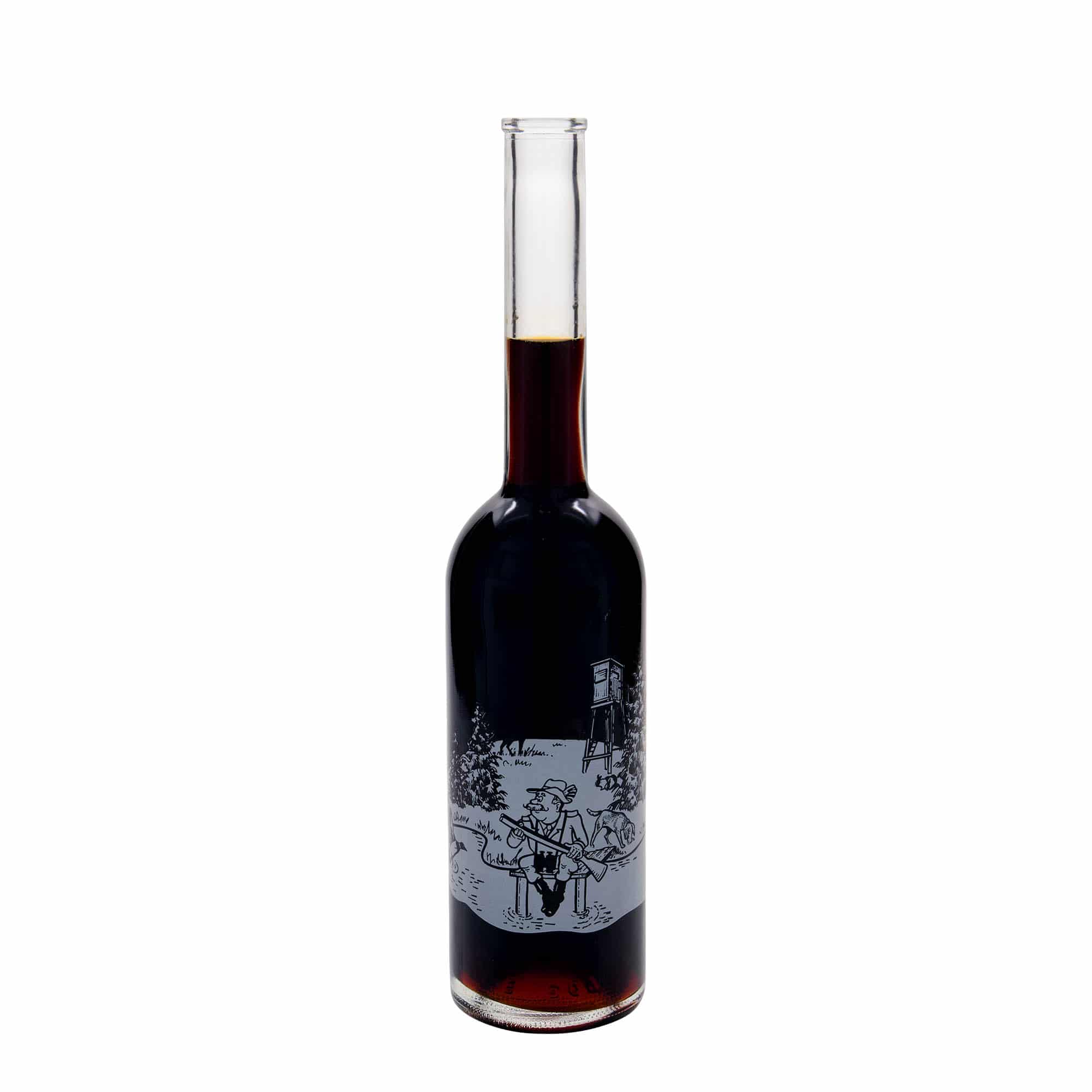 500 ml glasflaska 'Opera', motiv: Jägare, öppning: kork