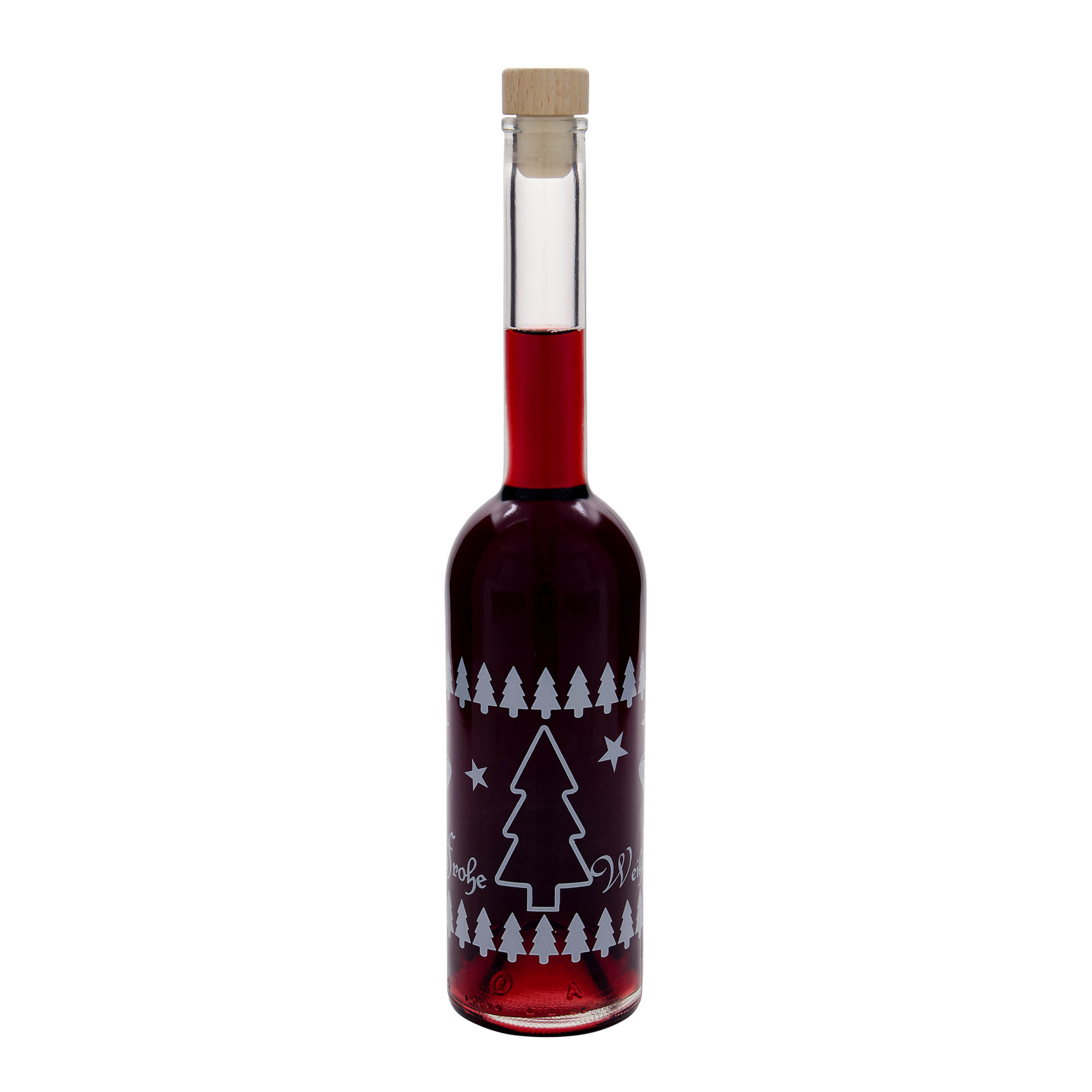500 ml glasflaska 'Opera', motiv: klassisk jul, öppning: kork