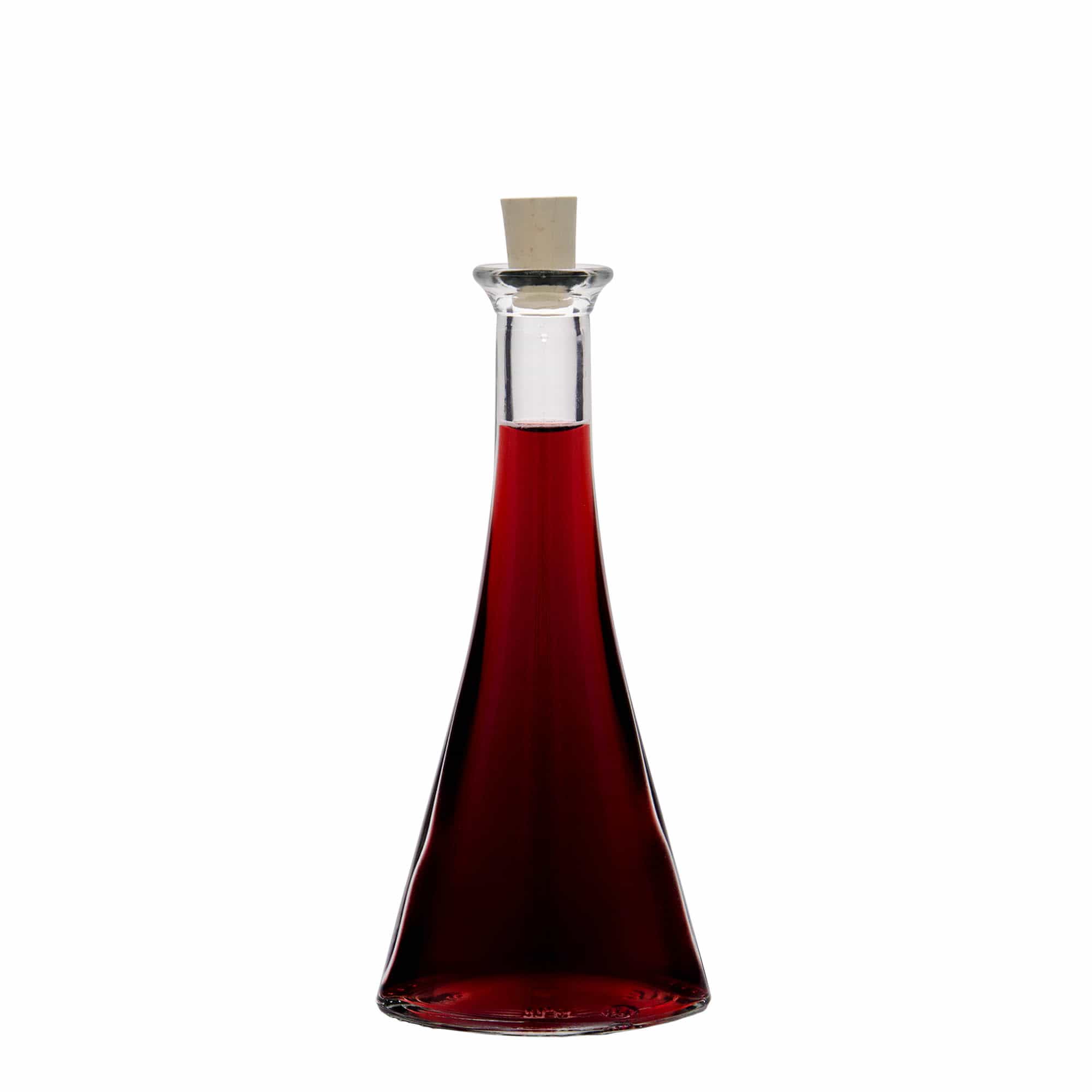 100 ml glasflaska 'Veronica', halvrund, öppning: kork