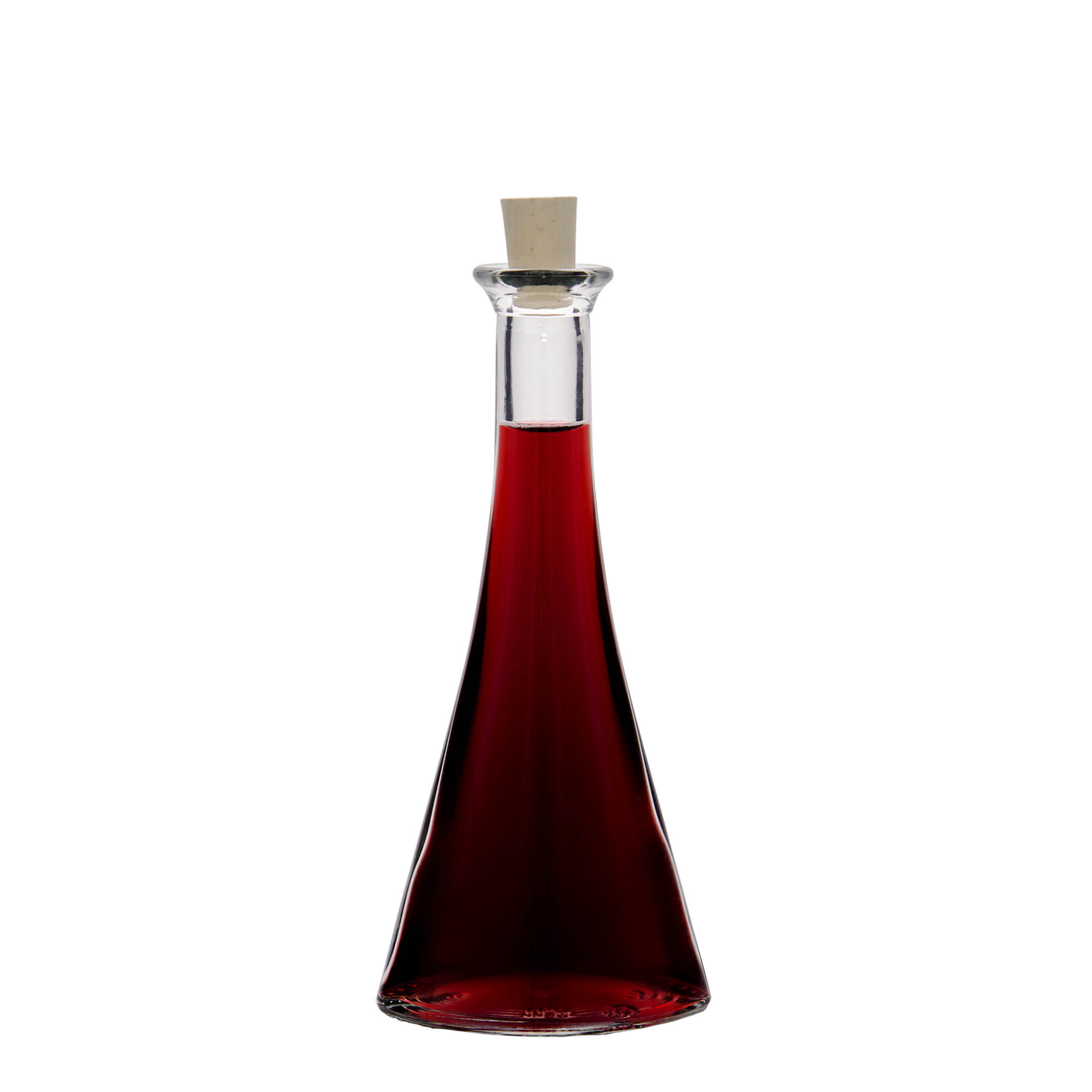 100 ml glasflaska 'Veronica', halvrund, öppning: kork