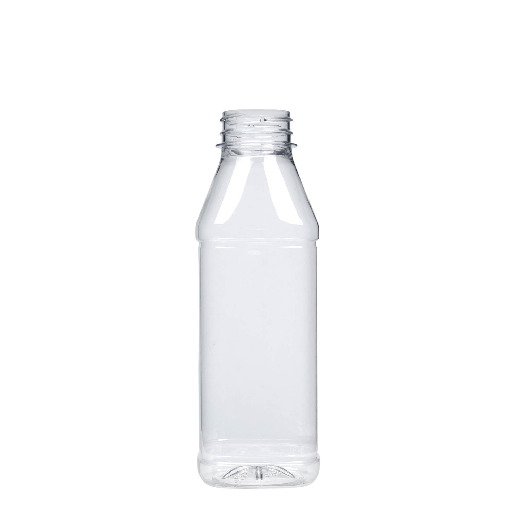 500 ml PET-flaska 'Milk and Juice Carré', kvadratisk, plast, öppning: 38 mm 500 ml PET-flaska 'Milk and Juice Carré', kvadratisk, plast, öppning: 38 mm