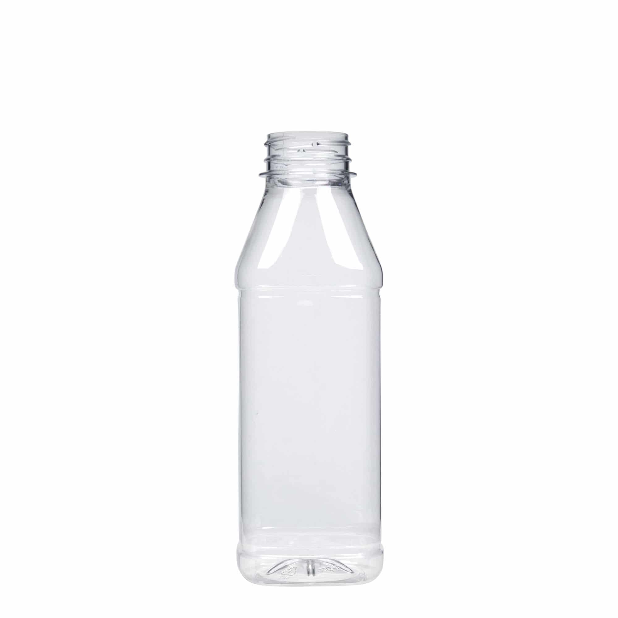 500 ml PET-flaska 'Milk and Juice Carré', kvadratisk, plast, öppning: 38 mm 500 ml PET-flaska 'Milk and Juice Carré', kvadratisk, plast, öppning: 38 mm