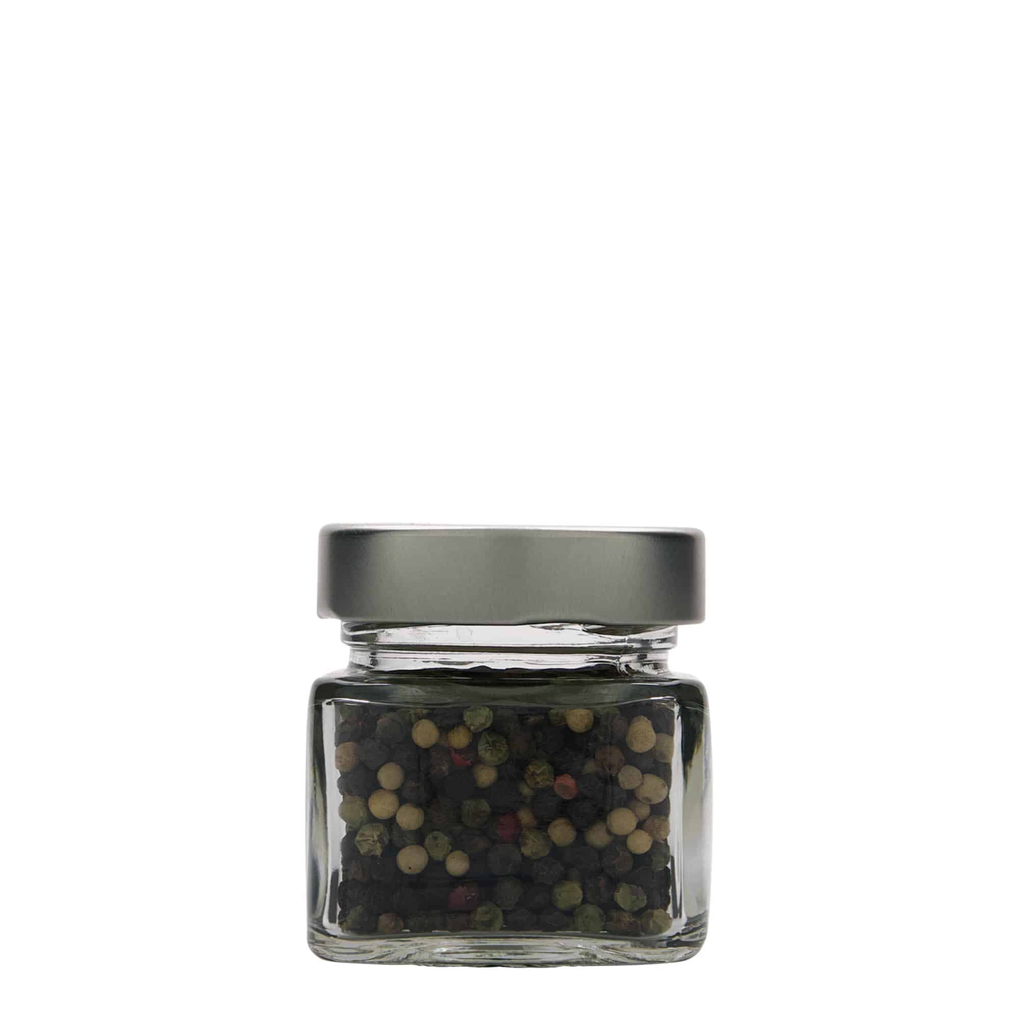 106 ml fyrkantigt glas 'Ikarus', öppning: Deep-Twist-Off (DTO 58)