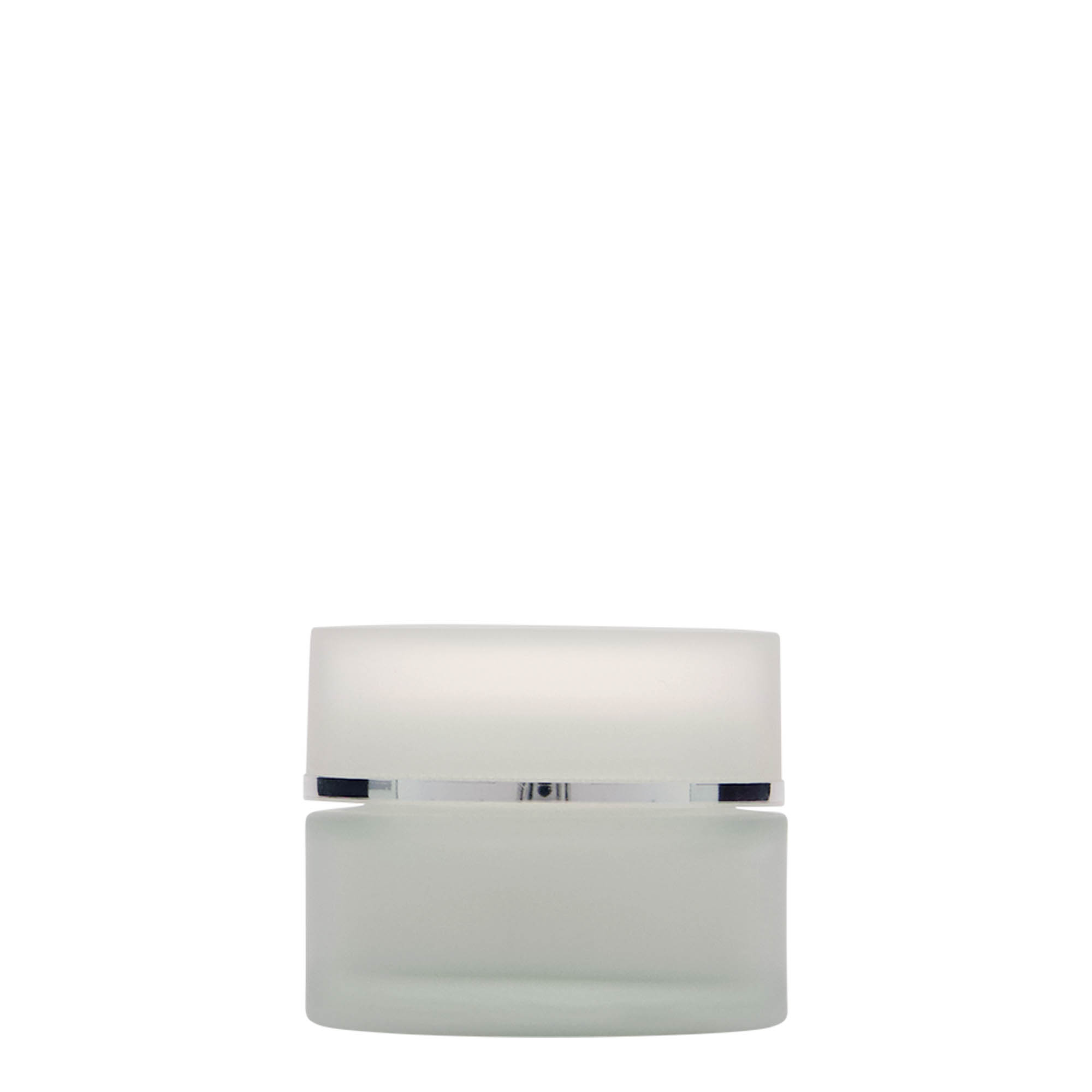 50 ml burk 'Platin Edition', glas, frostad, öppning: skruvlock 50 ml burk 'Platin Edition', glas, frostad, öppning: skruvlock