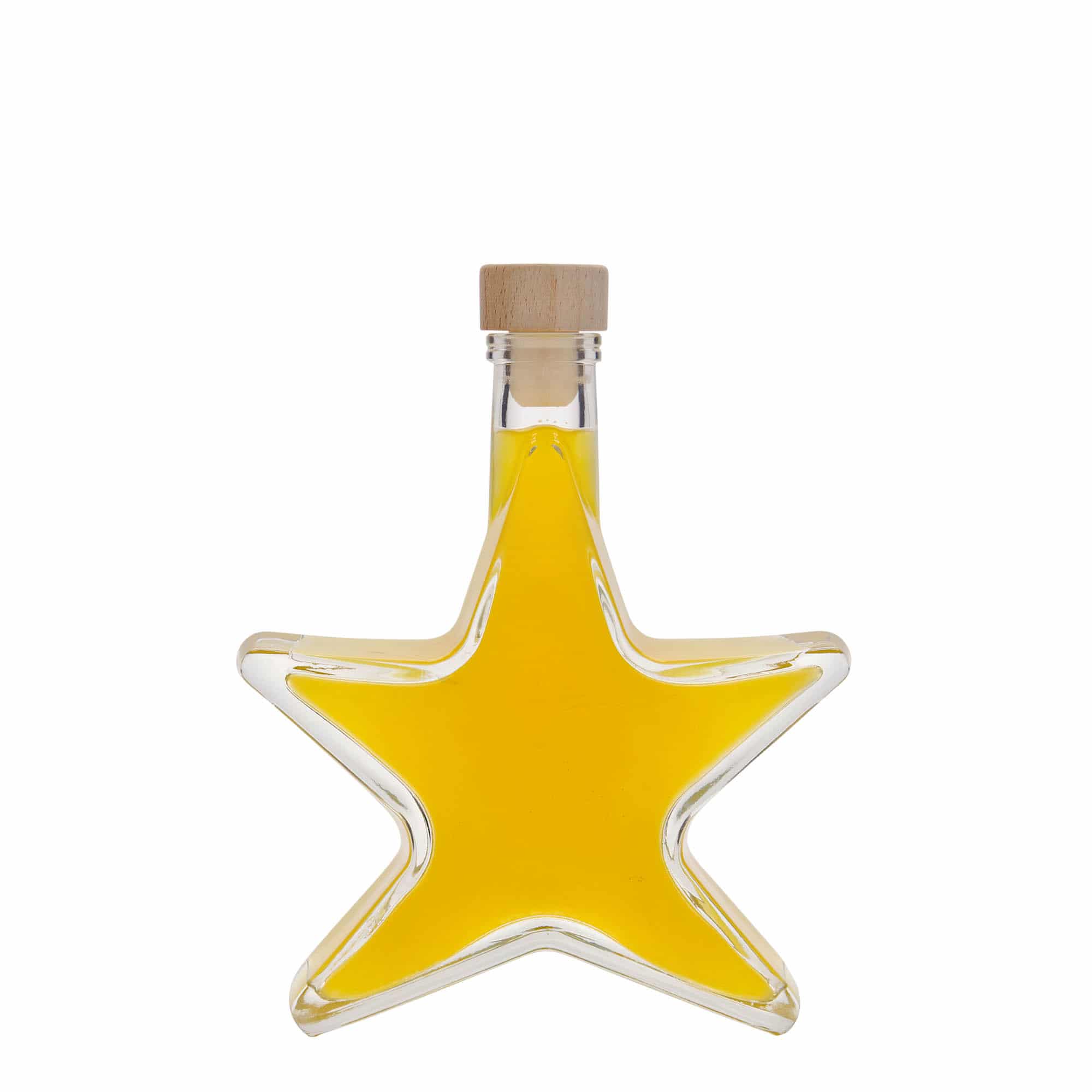 200 ml glasflaska 'Stjärna', mynning: kork