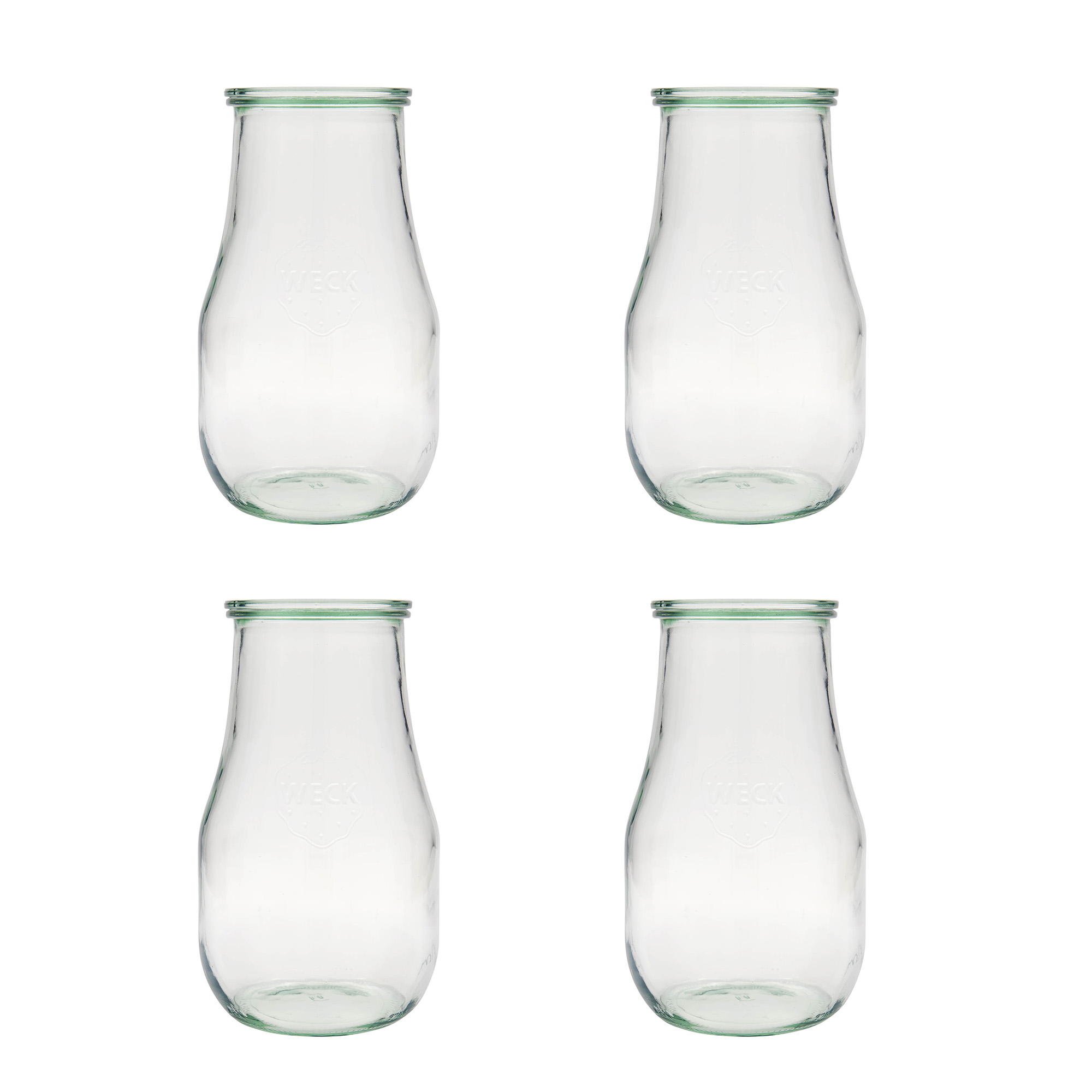 4x 2700 ml WECK-tulpanburk med glaslock RR 100