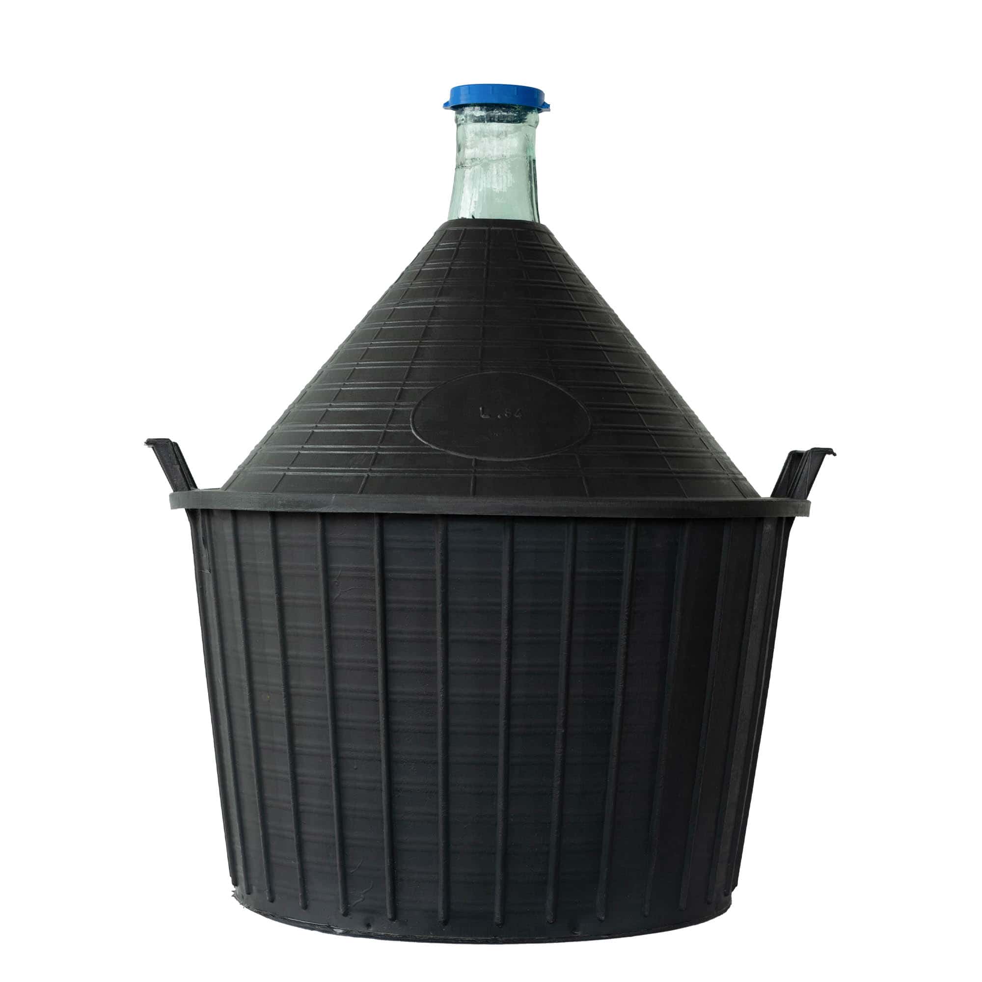 54 l ballongflaska smal hals, glas, mynning: snäpplock