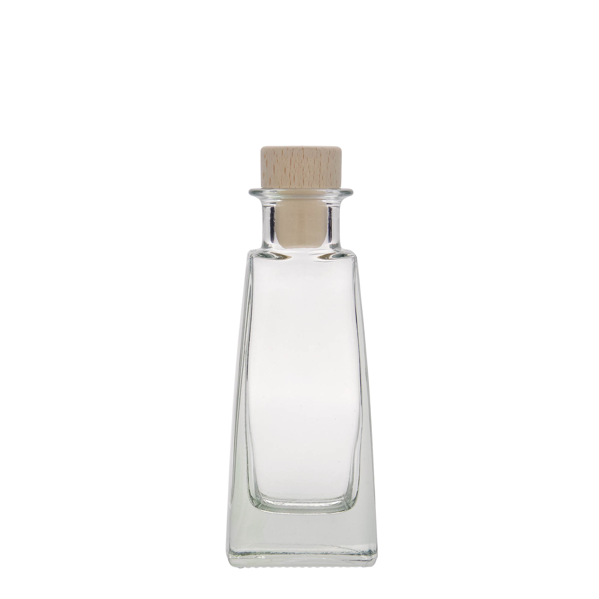 100 ml glasflaska 'Timmy', rektangulär, öppning: kork