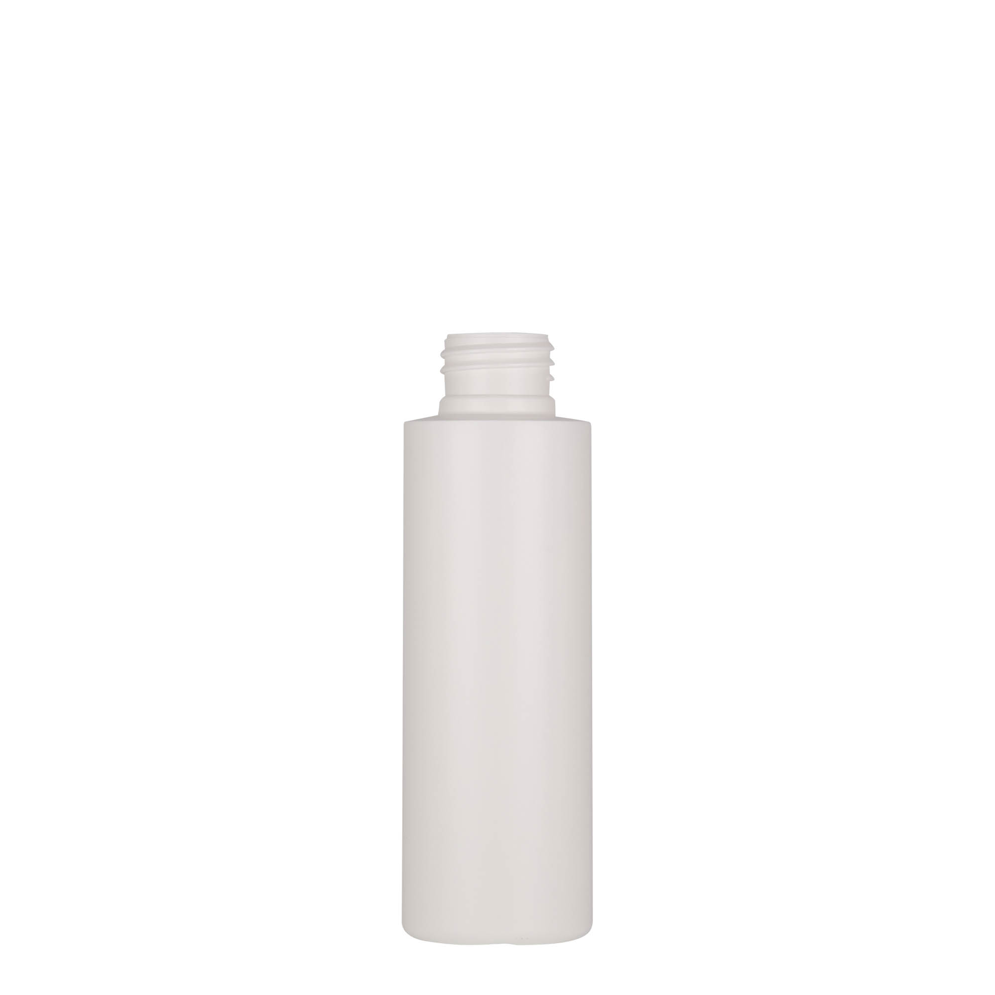 100 ml plastflaska 'Pipe', grön HDPE, vit, mynning: 24/410