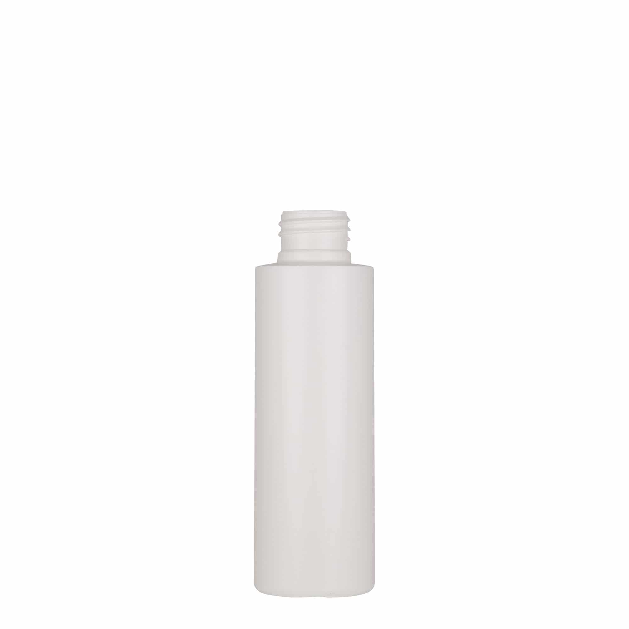 100 ml plastflaska 'Pipe', grön HDPE, vit, mynning: 24/410