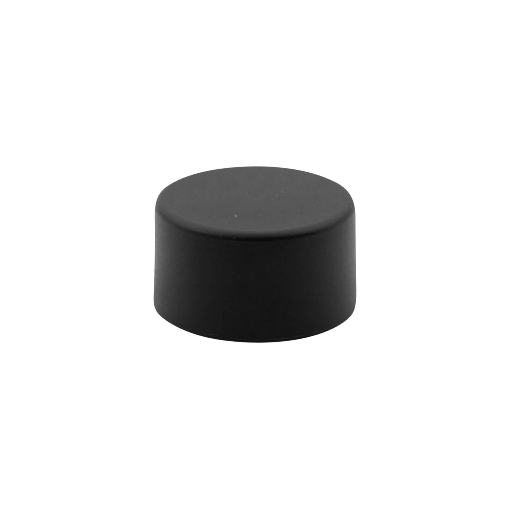 Skruvlock, metall-plast, svart, för mynning: PP 31,5