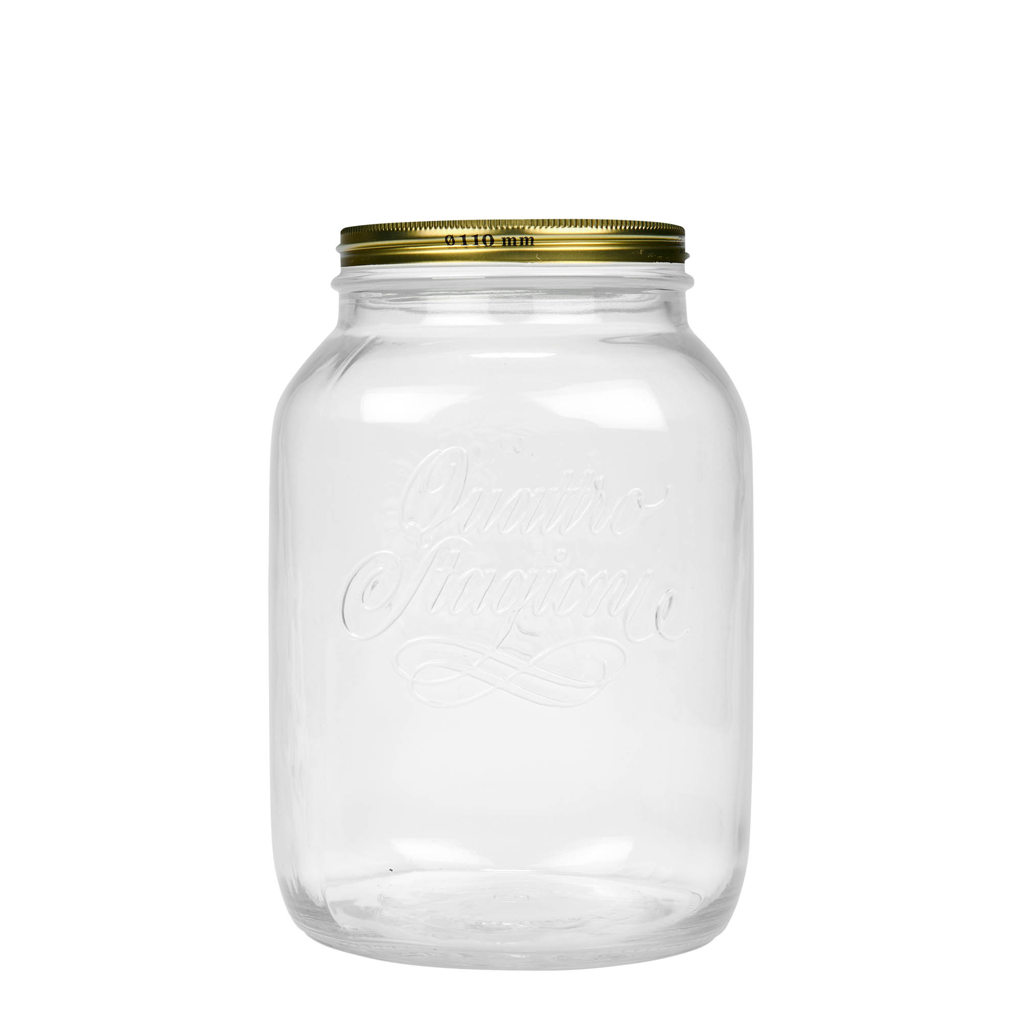 3.000 ml glas 'Quattro Stagioni', öppning: skruvlock 3.000 ml glas 'Quattro Stagioni', öppning: skruvlock