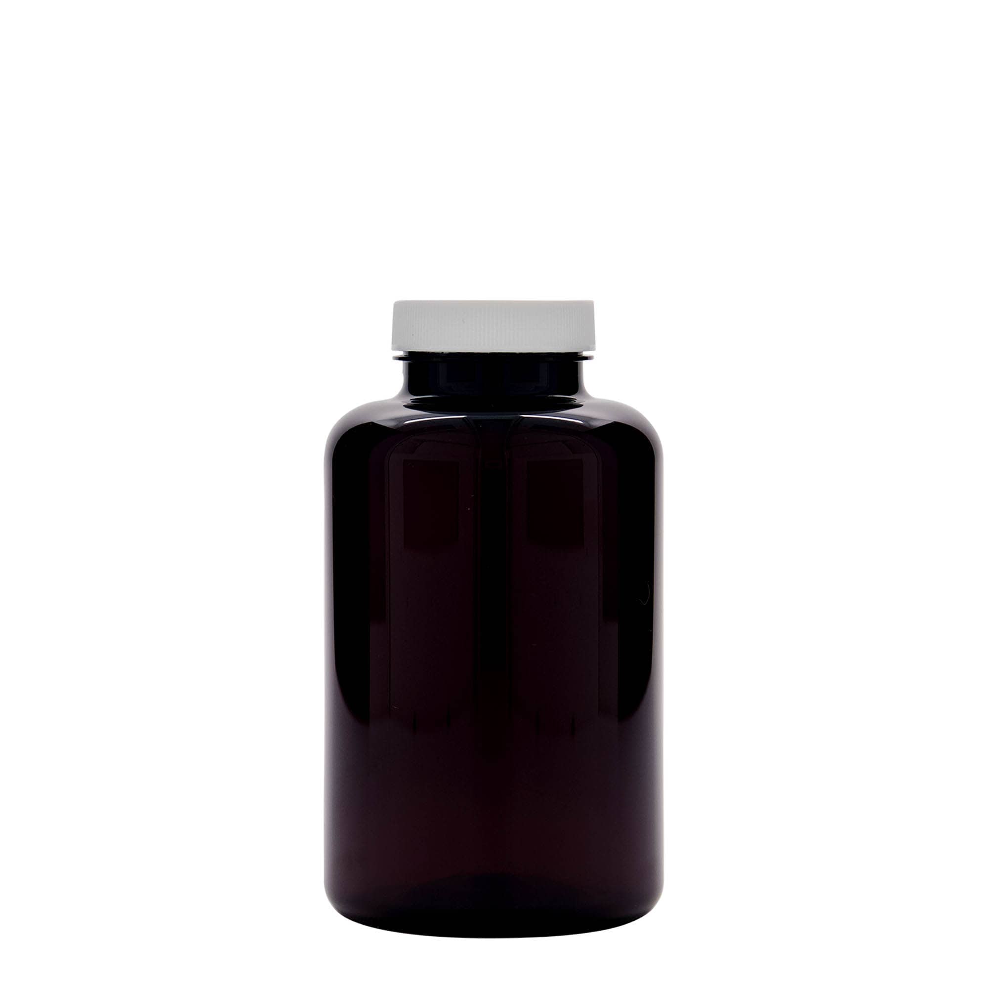 500 ml PET-packer, plast, brun, mynning: 45/400