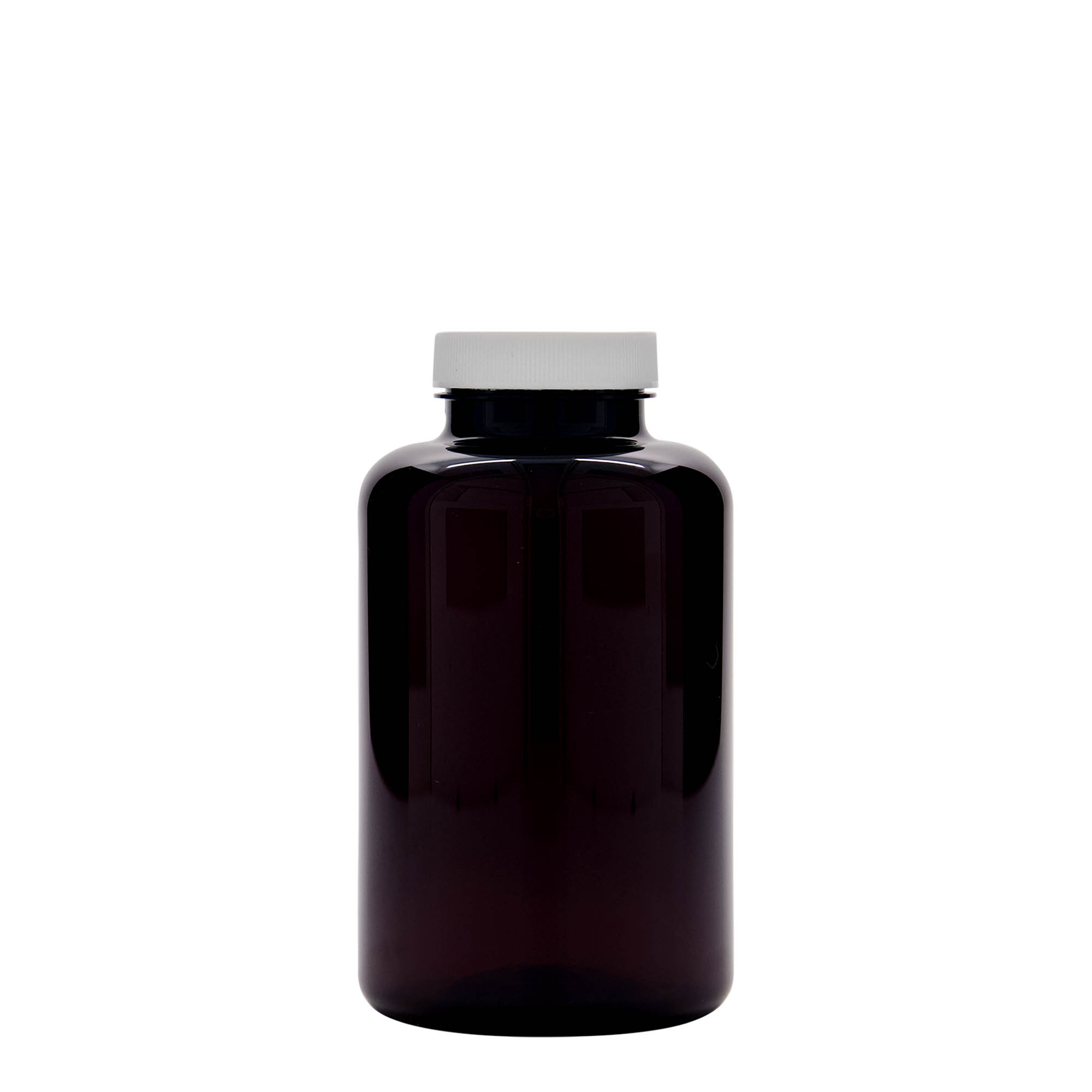 500 ml PET-flaska, plast, brun, öppning: 45/400