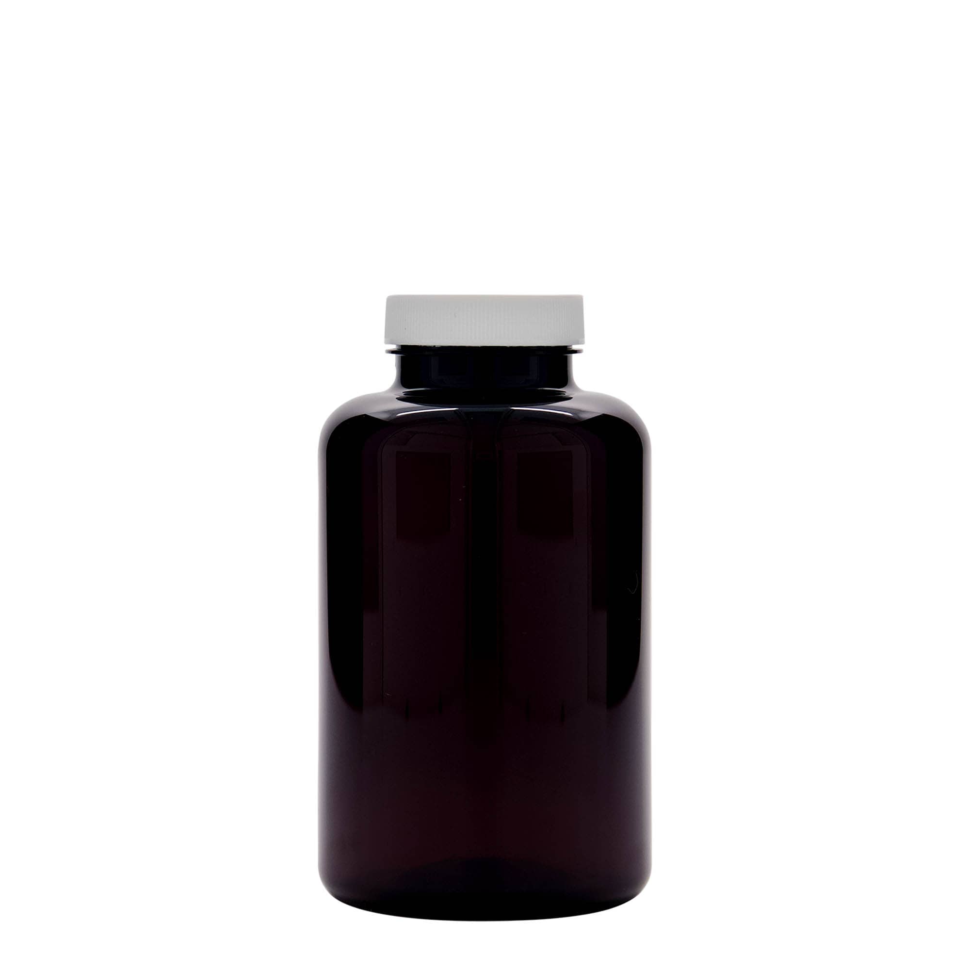 500 ml PET-flaska, plast, brun, öppning: 45/400